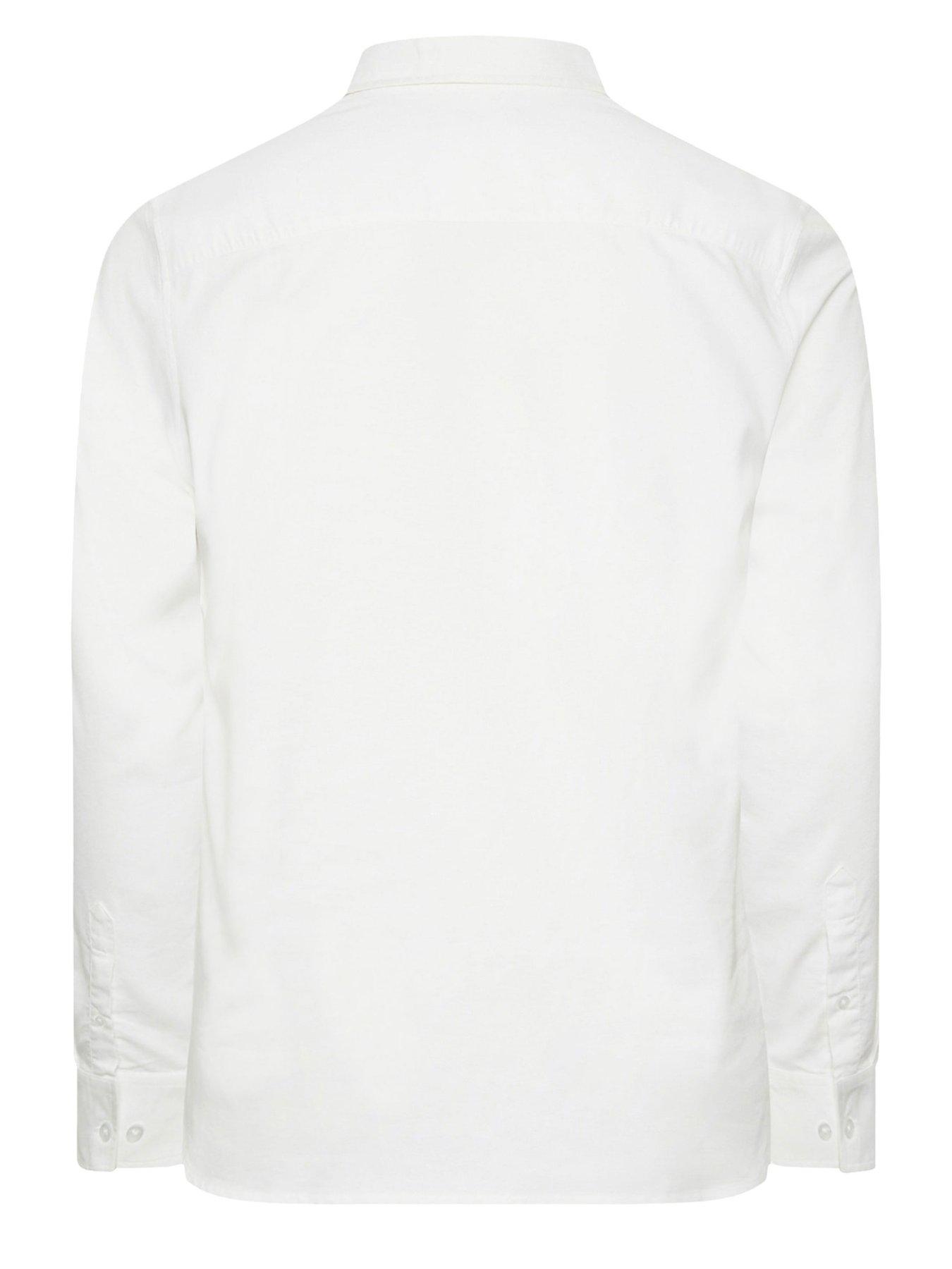 Image 2 of 3 of BadRhino Oxford Weave Long Sleeve Shirt - White
