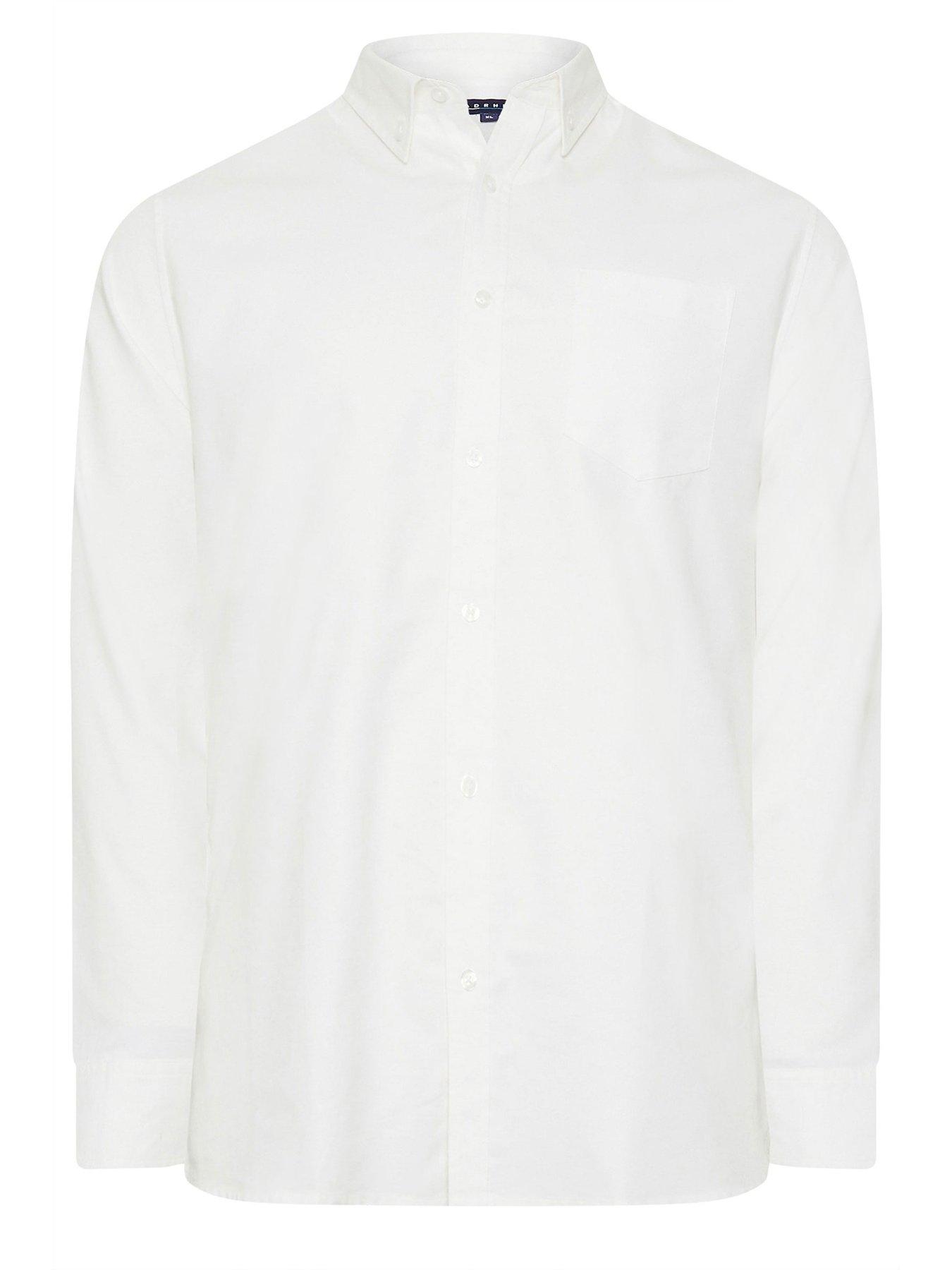 Image 3 of 3 of BadRhino Oxford Weave Long Sleeve Shirt - White
