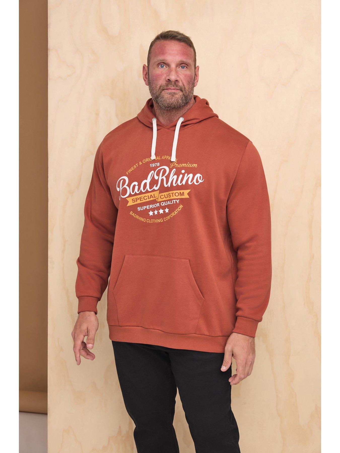undefined Big  &  Tall Printed Hoodie - Orange
