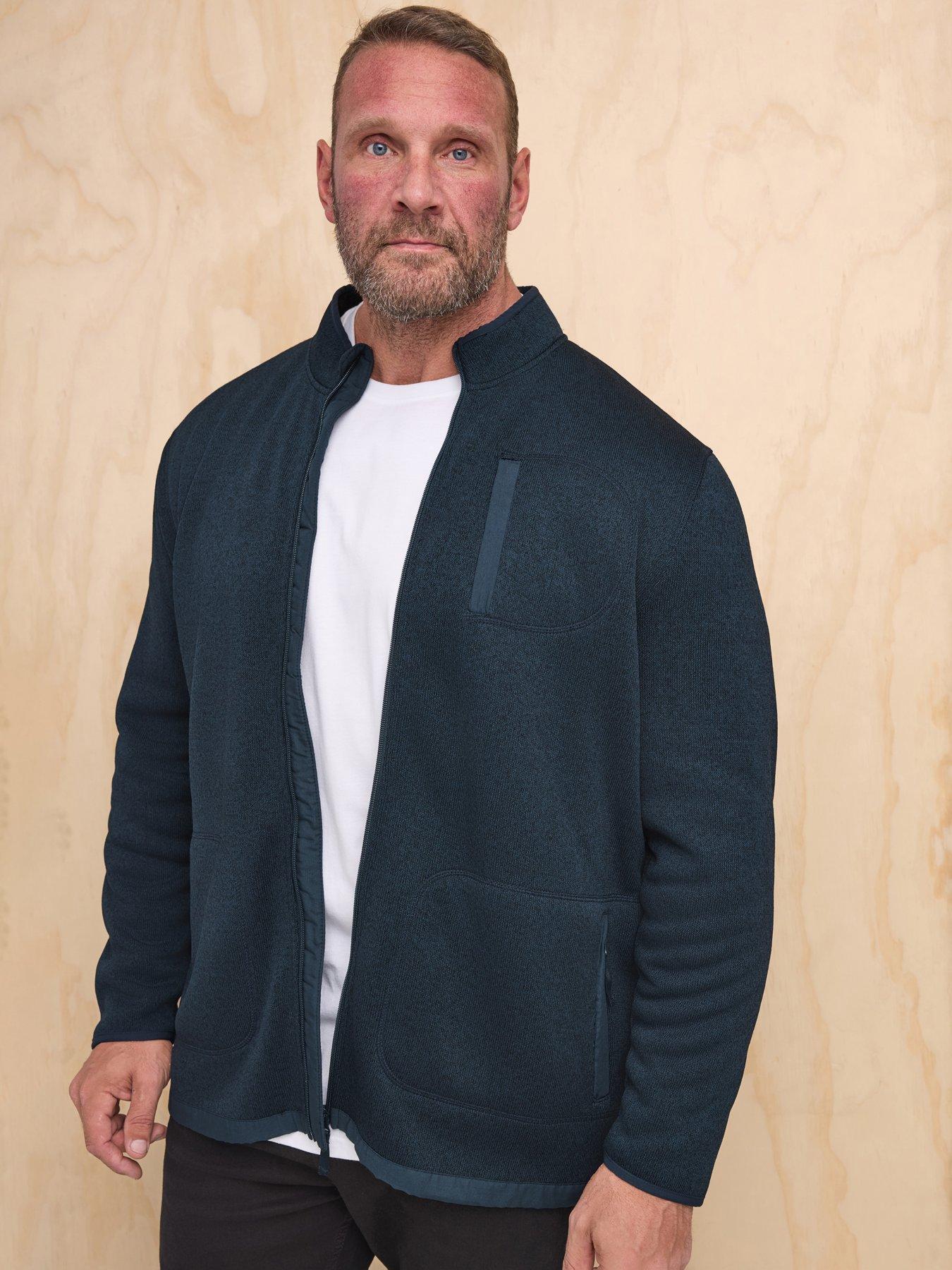undefined Borg Lined Full Zip Jacket - Blue
