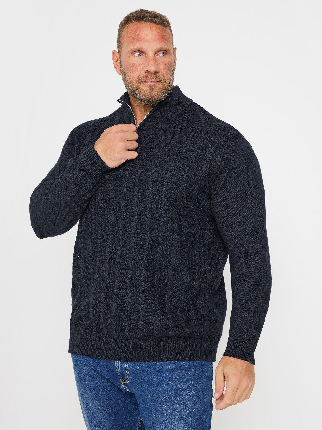 badrhino-cable-14-zip-neck-knitted-jumper-blue