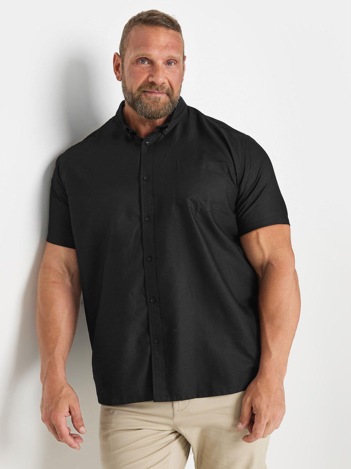 badrhino-oxford-short-sleeve-shirt-black