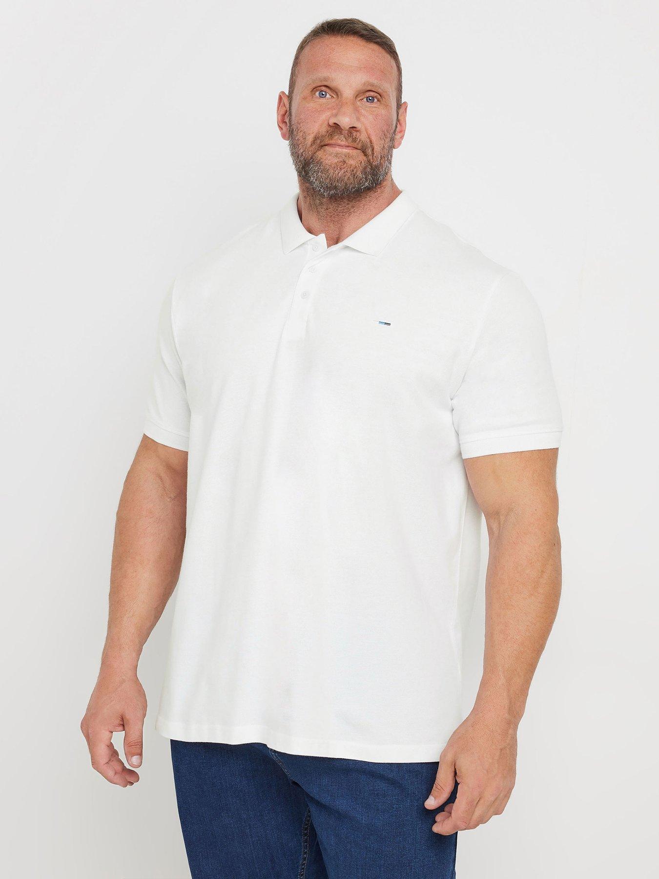 Image 1 of 3 of BadRhino Big &amp; Tall Short Sleeve Polo Shirt - White