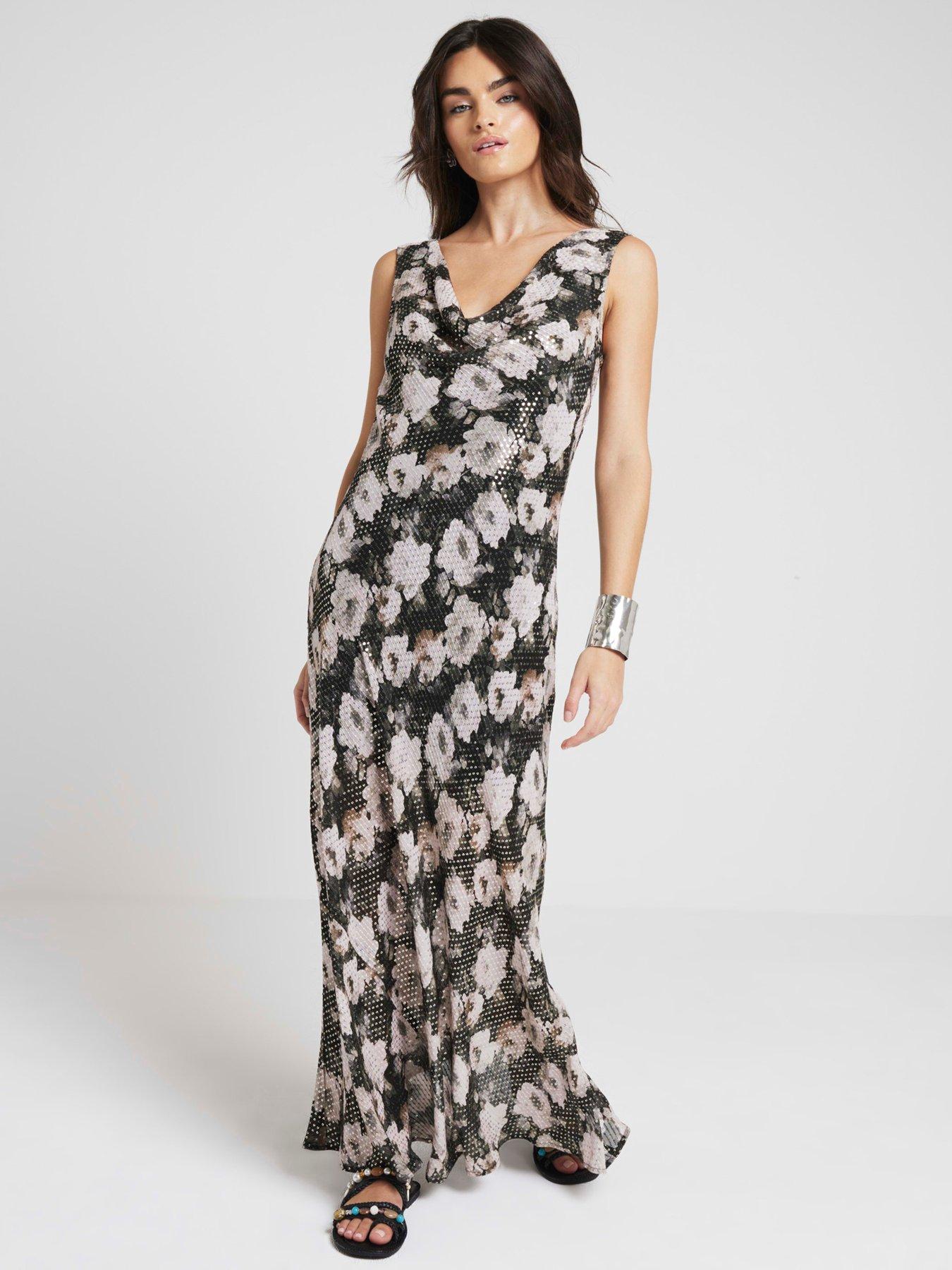 river-island-cowl-neck-floral-maxi-dress-black