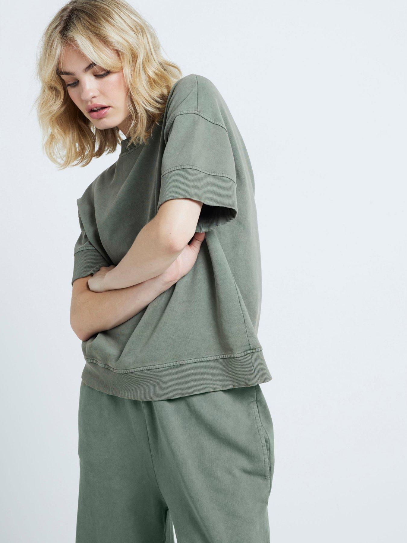 river-island-t-shirt-sweat-khaki-green