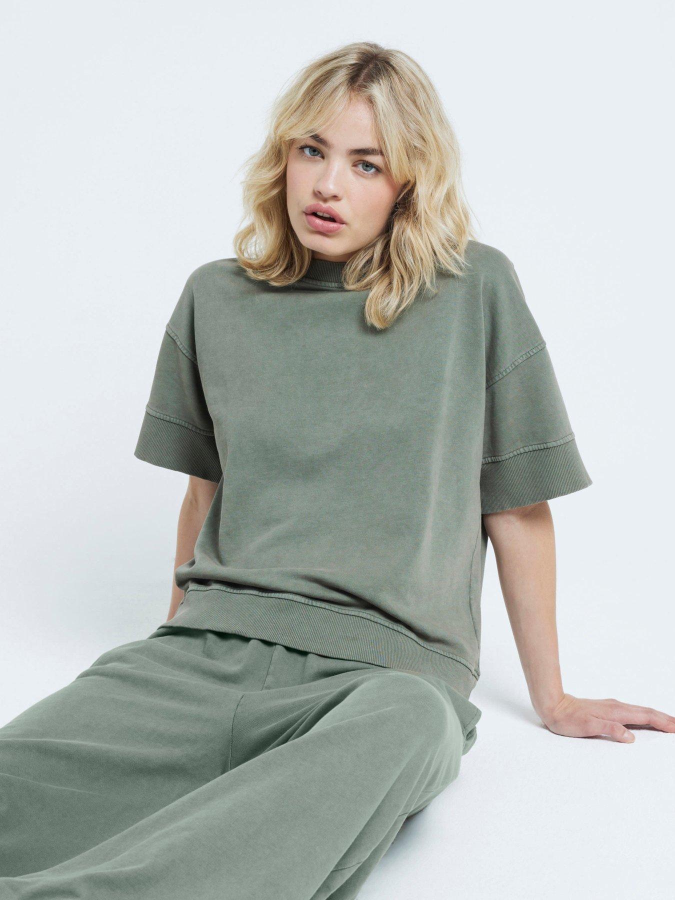 river-island-t-shirt-sweat-khaki-greenoutfit