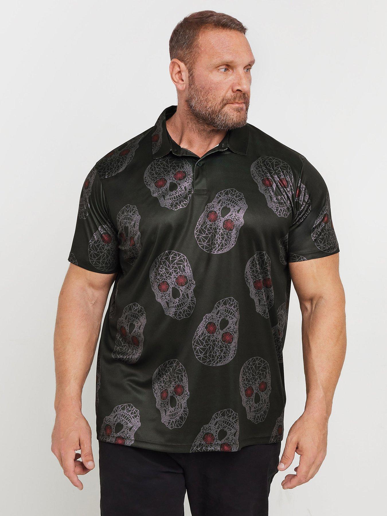BadRhino Br Golf Skull Polo Shirt - Black