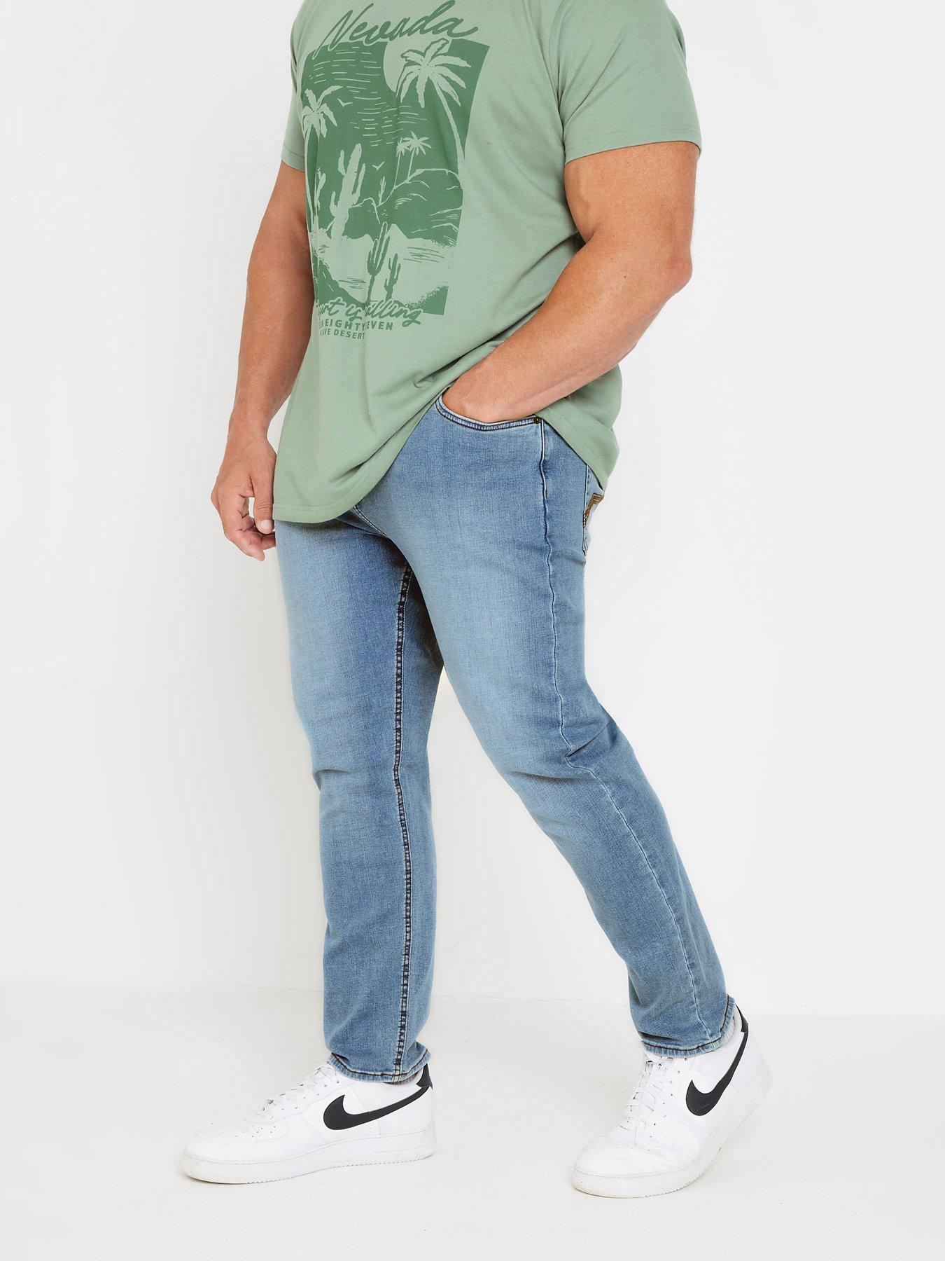 undefined Badrhino Br Light Blue Stretch Slim Fit Jeans 32"