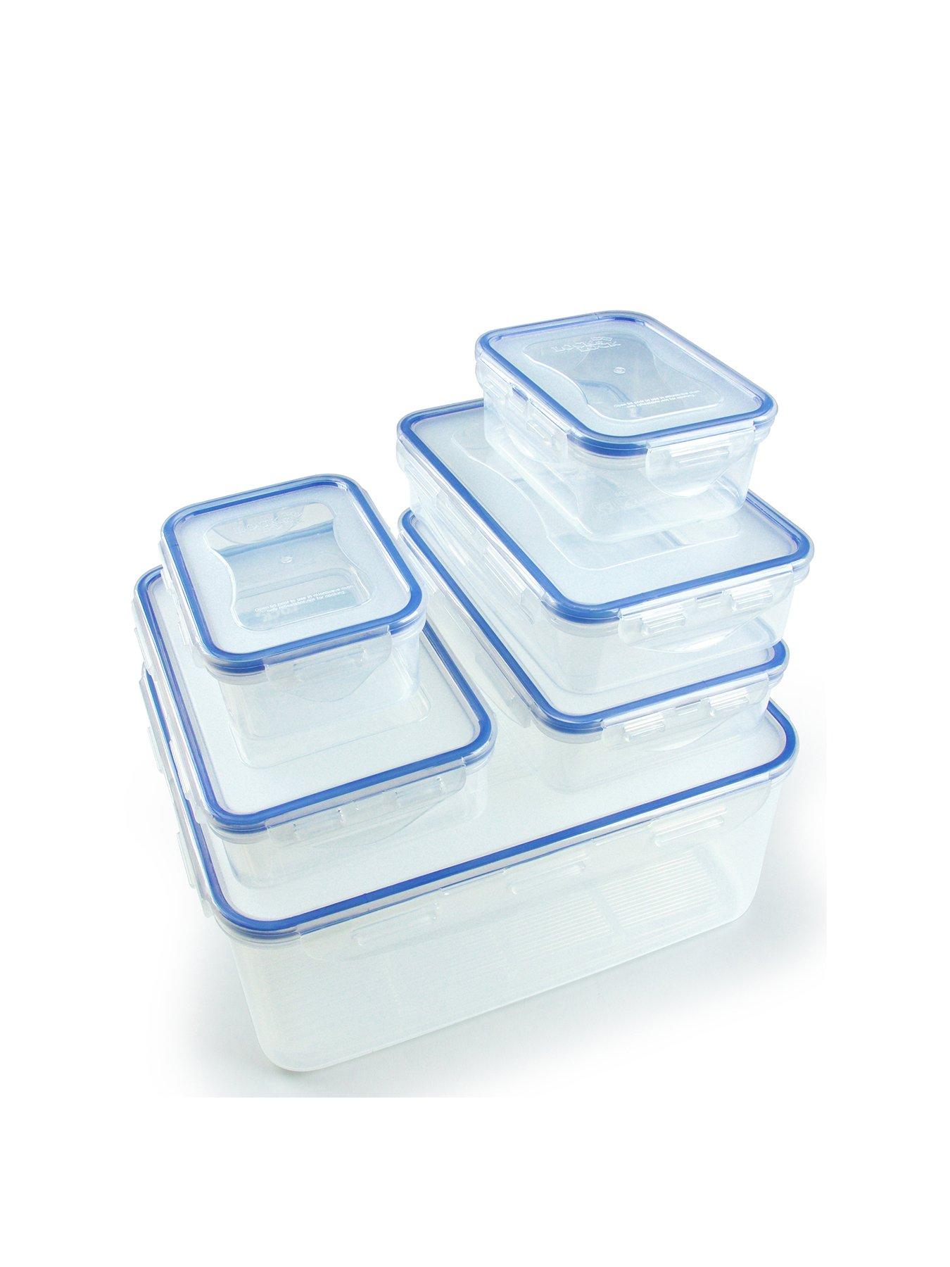 Image 2 of 4 of Lock and Lock 6pce Container Set - Rectangular 5.5lt With Freshness Tray/3 X 800ml/2 X 350ml