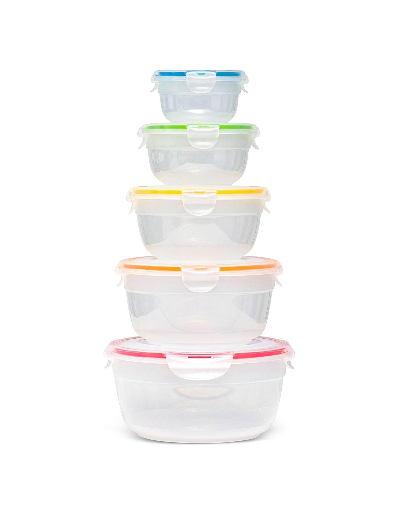 lock-and-lock-5pce-container-set-round-bowls-nestable-with-col-seals-21lt14lt850ml480ml250mlstillFront