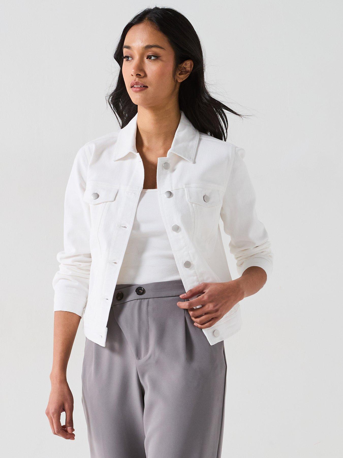 Image 1 of 5 of V by Very Denim Western Jacket - White