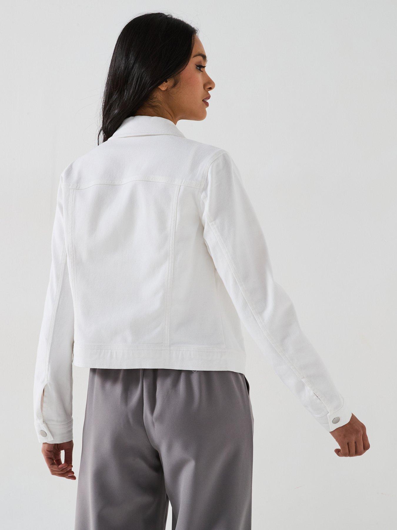 Image 2 of 5 of V by Very Denim Western Jacket - White