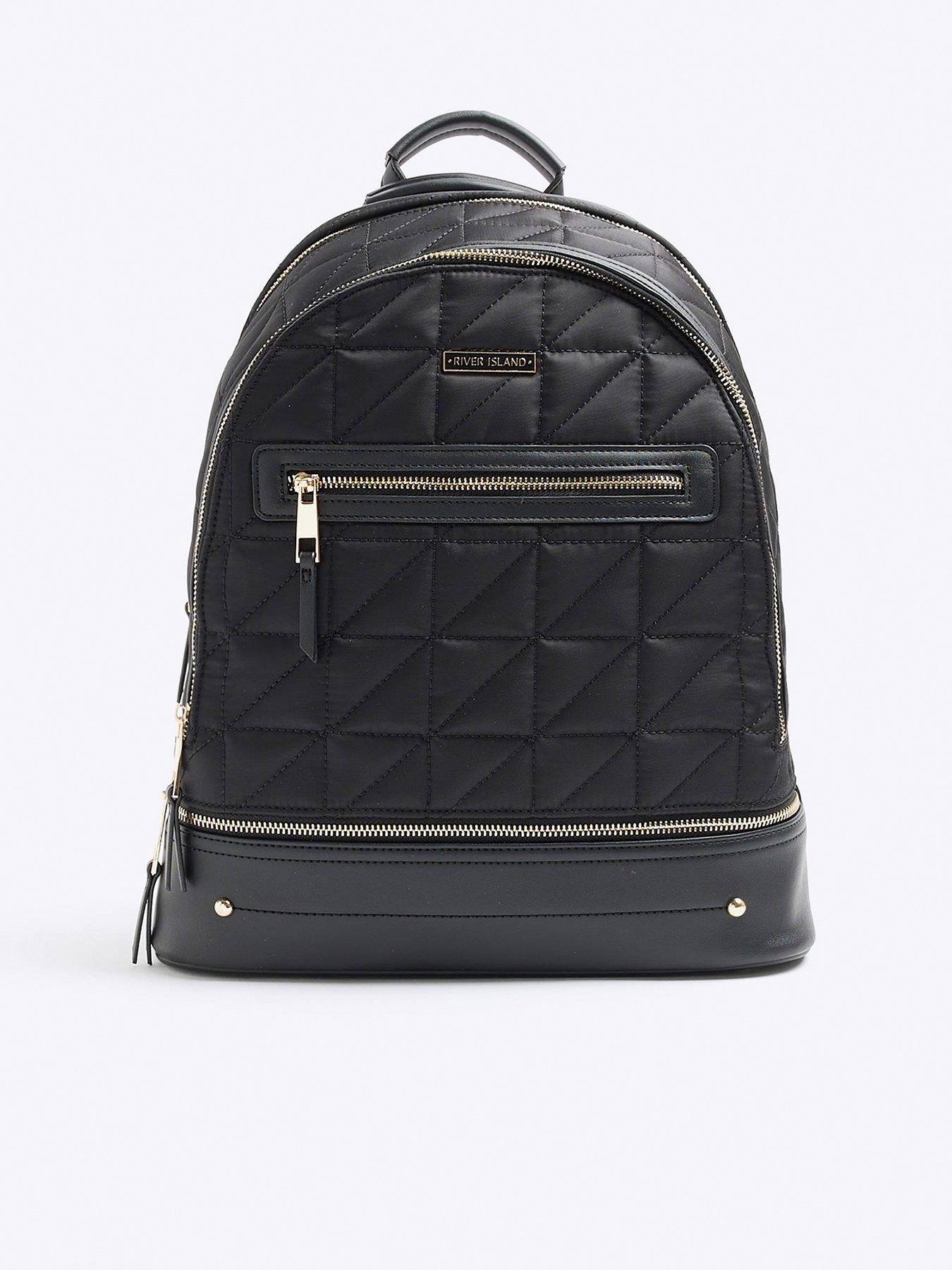 Leather backpack river island best sale