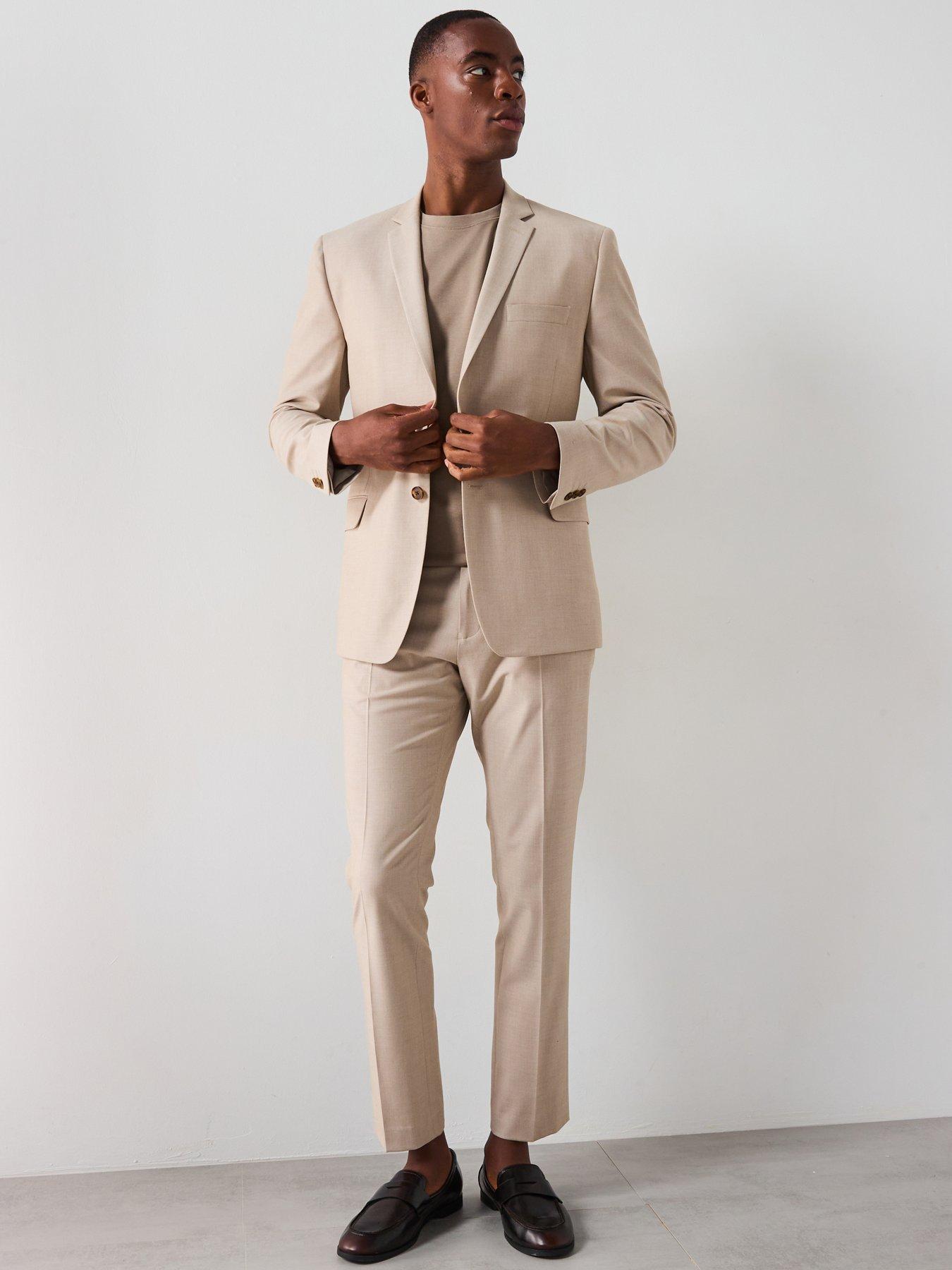 Image 3 of 6 of The Very Collection Slim Fit Stretch Suit Jacket - Stone