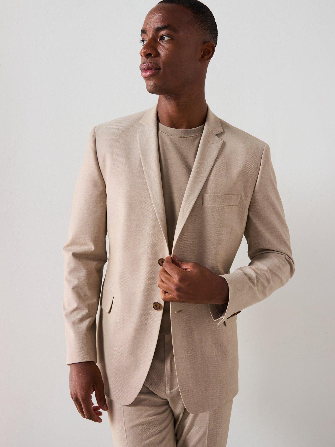 Image 4 of 6 of The Very Collection Slim Fit Stretch Suit Jacket - Stone