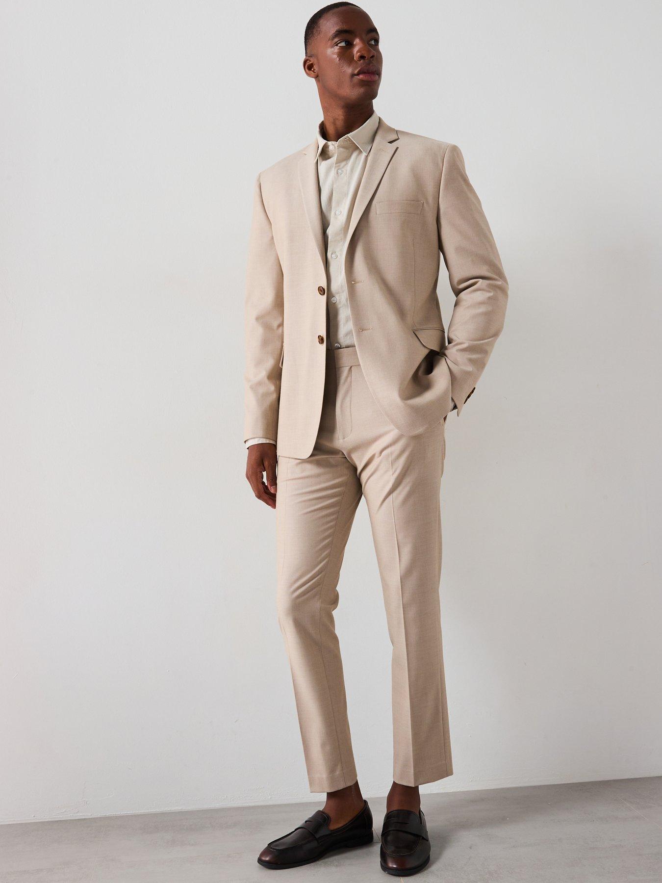 Image 6 of 6 of The Very Collection Slim Fit Stretch Suit Jacket - Stone