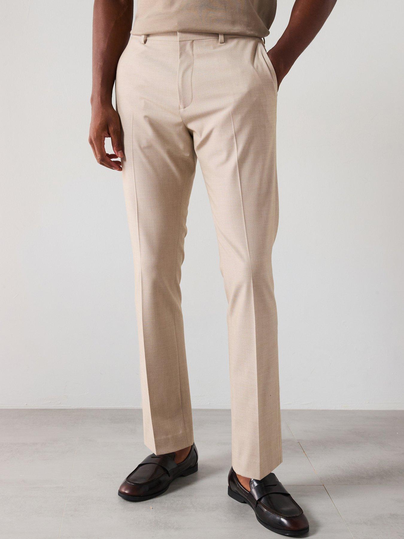 The Very Collection Slim Fit Stretch Suit Trousers - Stone