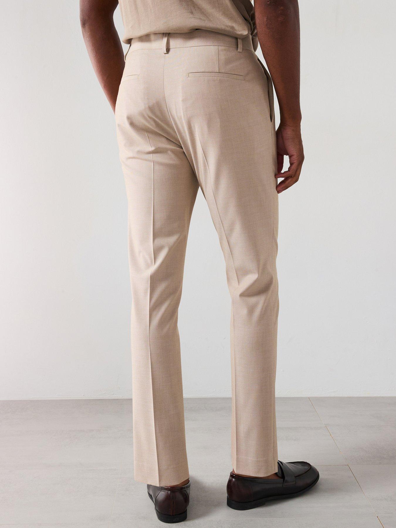Image 2 of 6 of The Very Collection Slim Fit Stretch Suit Trousers - Stone