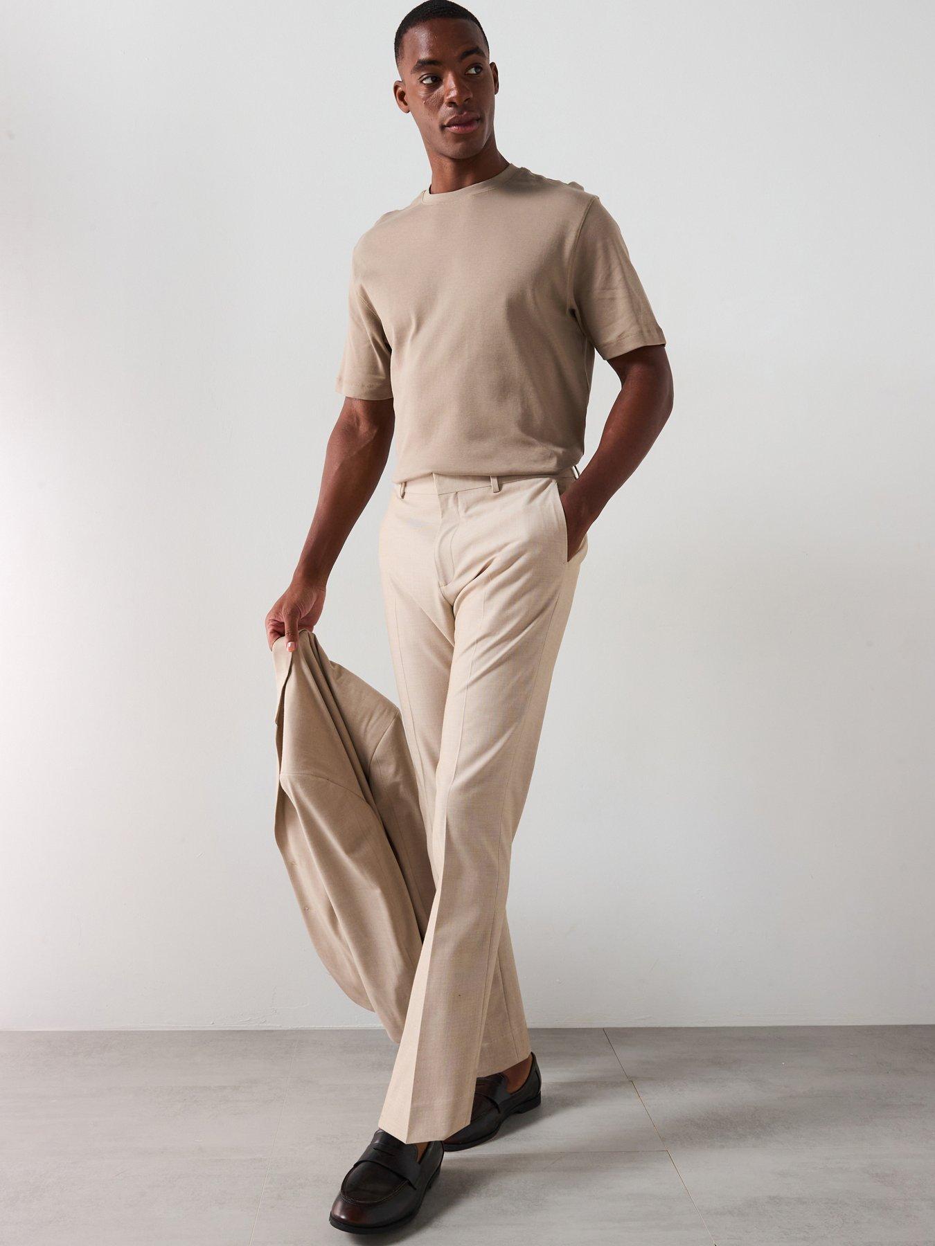 Image 3 of 6 of The Very Collection Slim Fit Stretch Suit Trousers - Stone