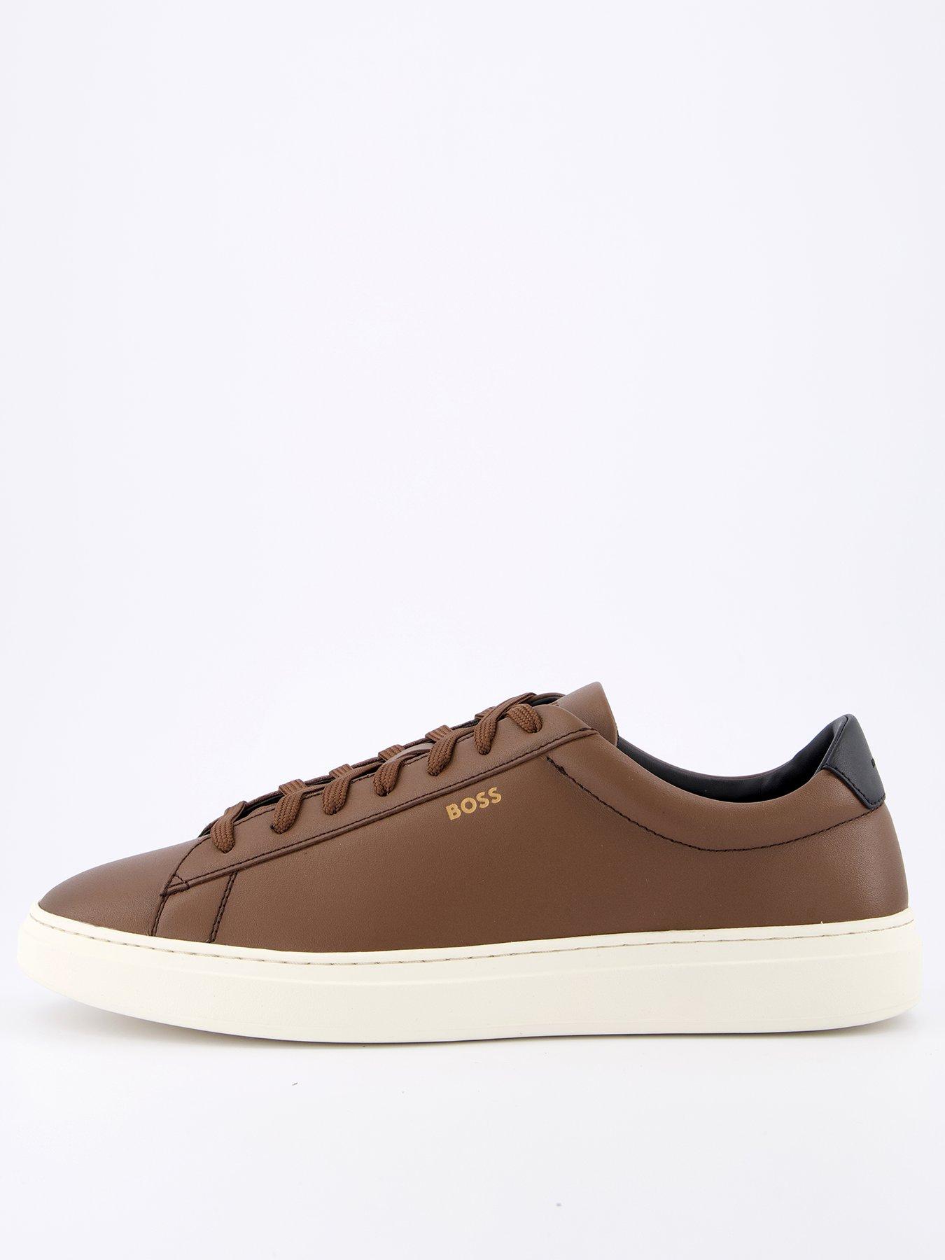 boss-kieran-gold-logo-leather-lace-sneaker--brown