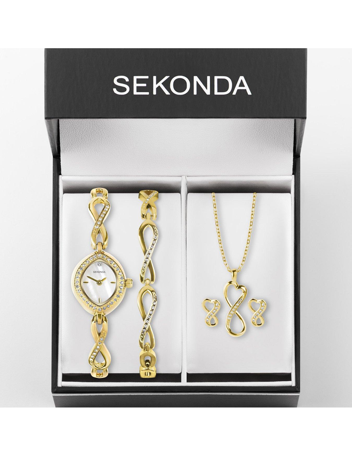 sekonda-sekonda-womens-infinity-gold-alloy-bracelet-with-white-dial-analogue-gift-setstillFront