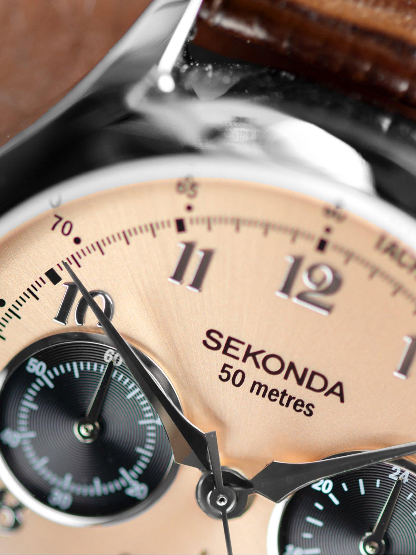 sekonda-sekonda-mens-archer-brown-leather-bracelet-with-rose-gold-dial-chronograph-watchoutfit