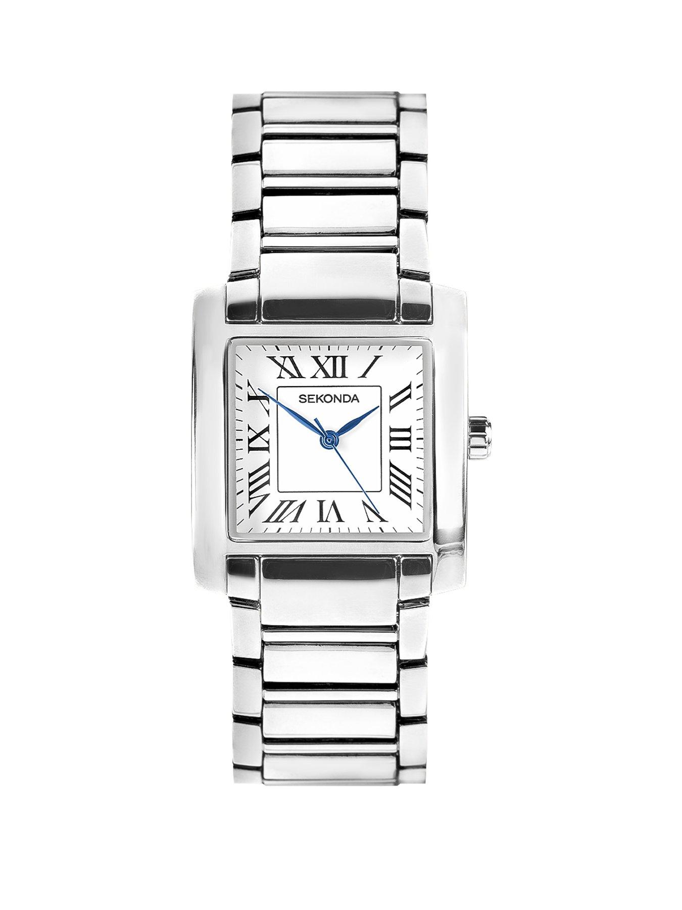 undefined Sekonda Mens Montreal Silver Alloy Bracelet with White Dial Analogue Watch