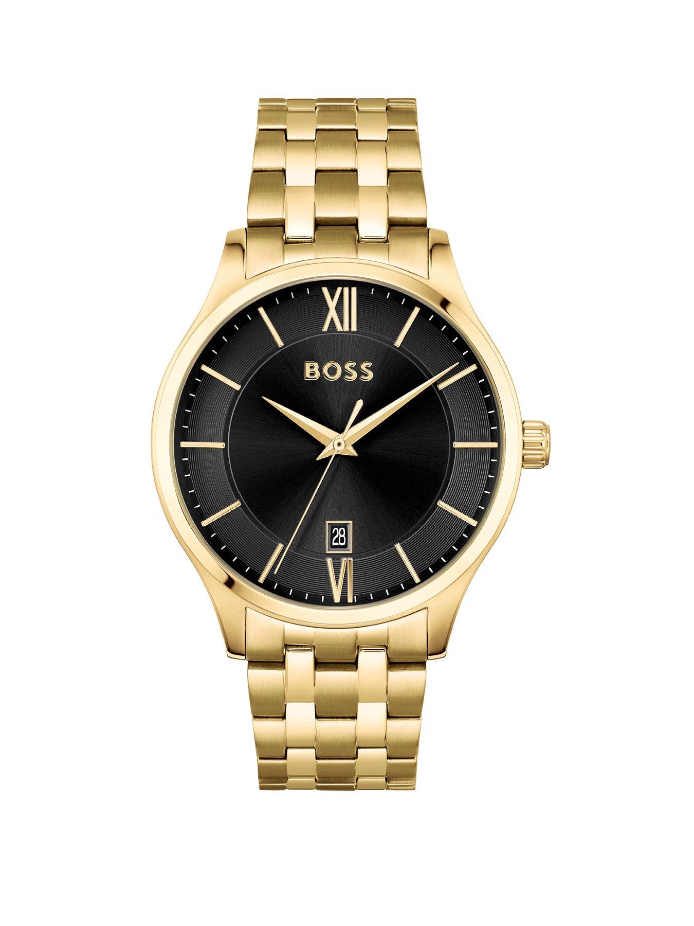 boss-boss-black-dial-gold-bracelet-watch