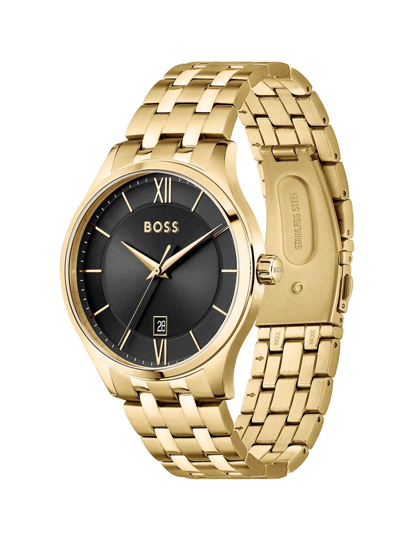 boss-boss-black-dial-gold-bracelet-watchstillFront