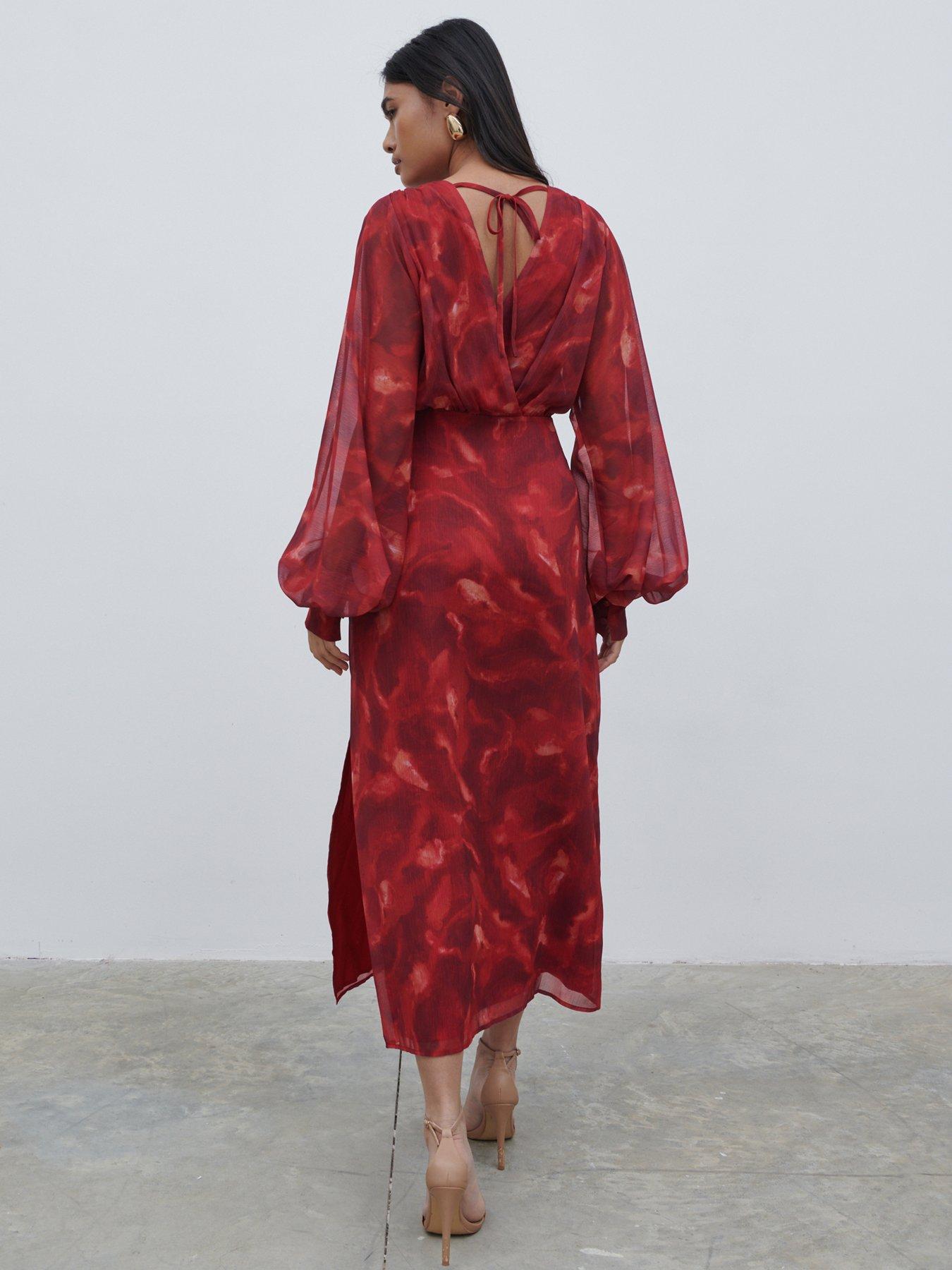 pretty-lavish-floral-batwing-midaxi-dress-dark-redoutfit