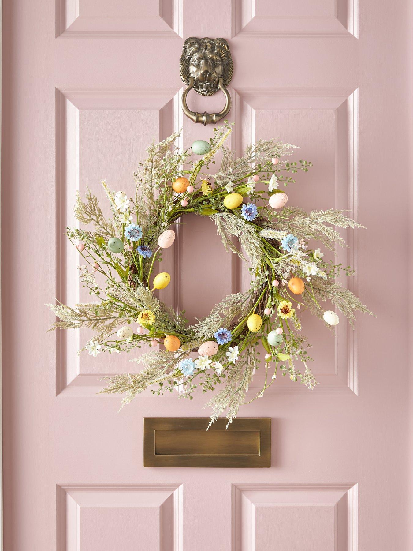 very-home-45cm-coloured-easter-egg-wreath-