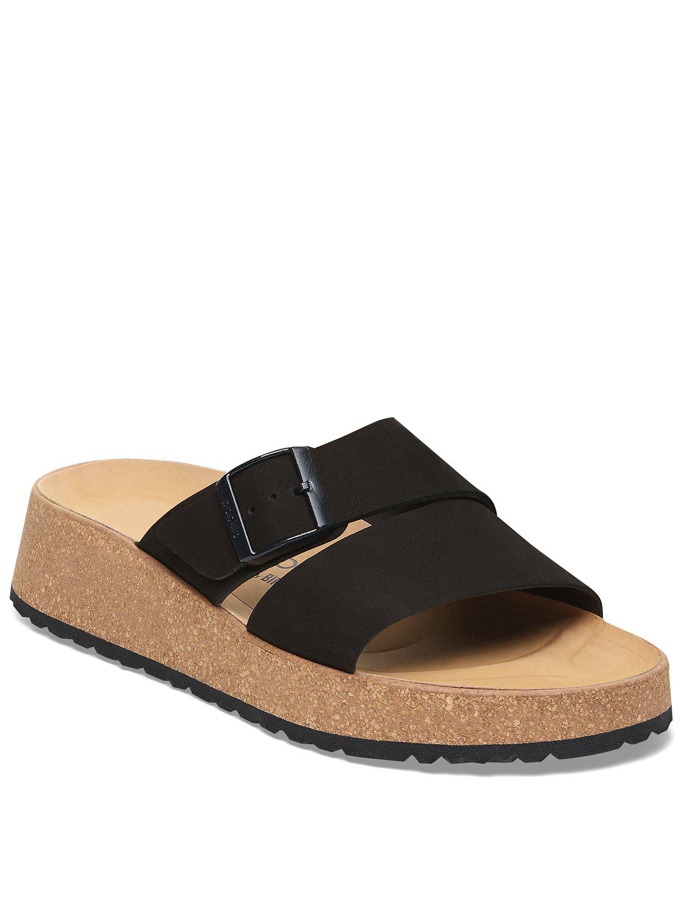 Birkenstock Almina Nubuck Sandals - Black