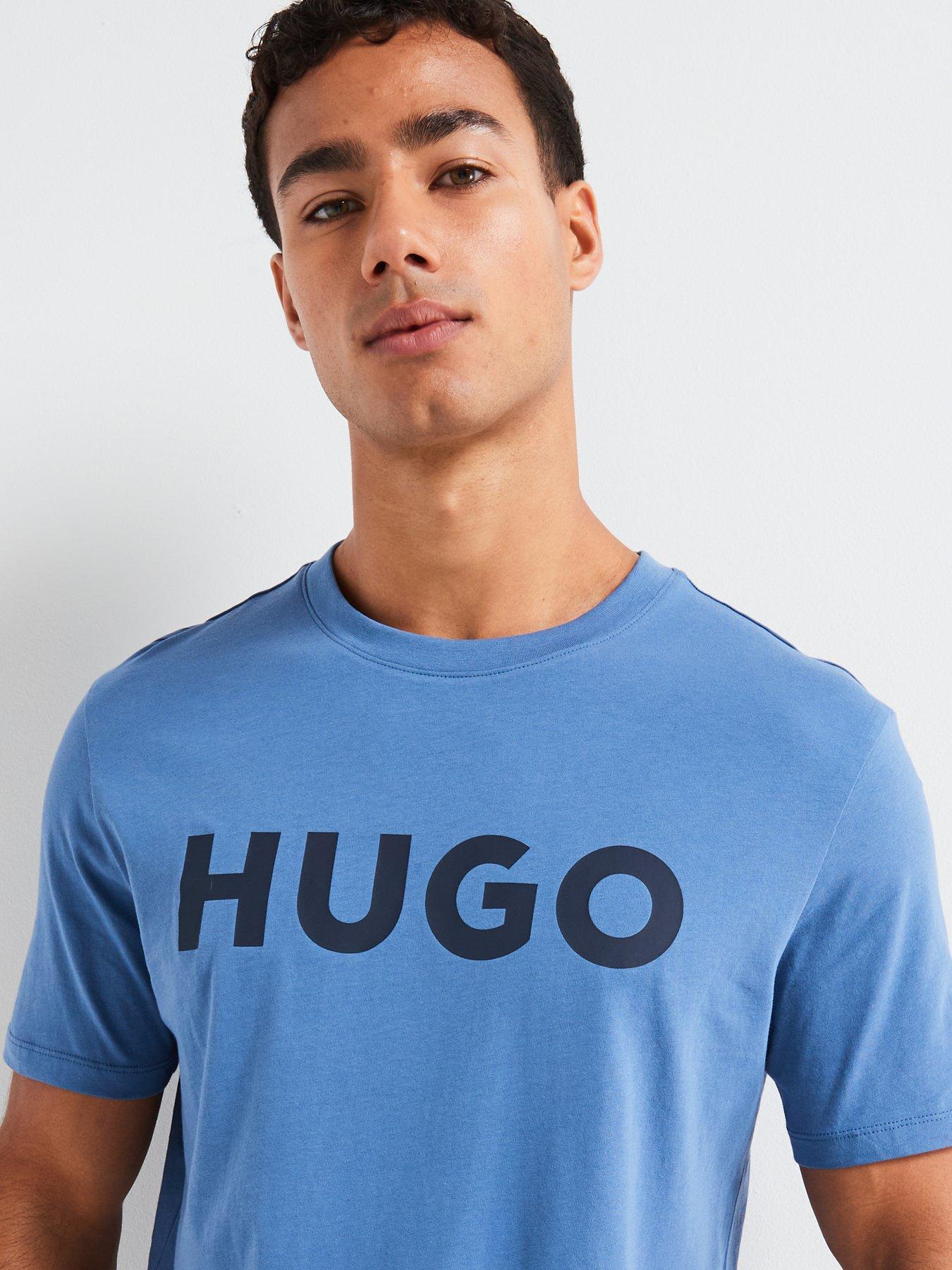 hugo-dulivio-regular-fit-large-logo-t-shirt-blueoutfit