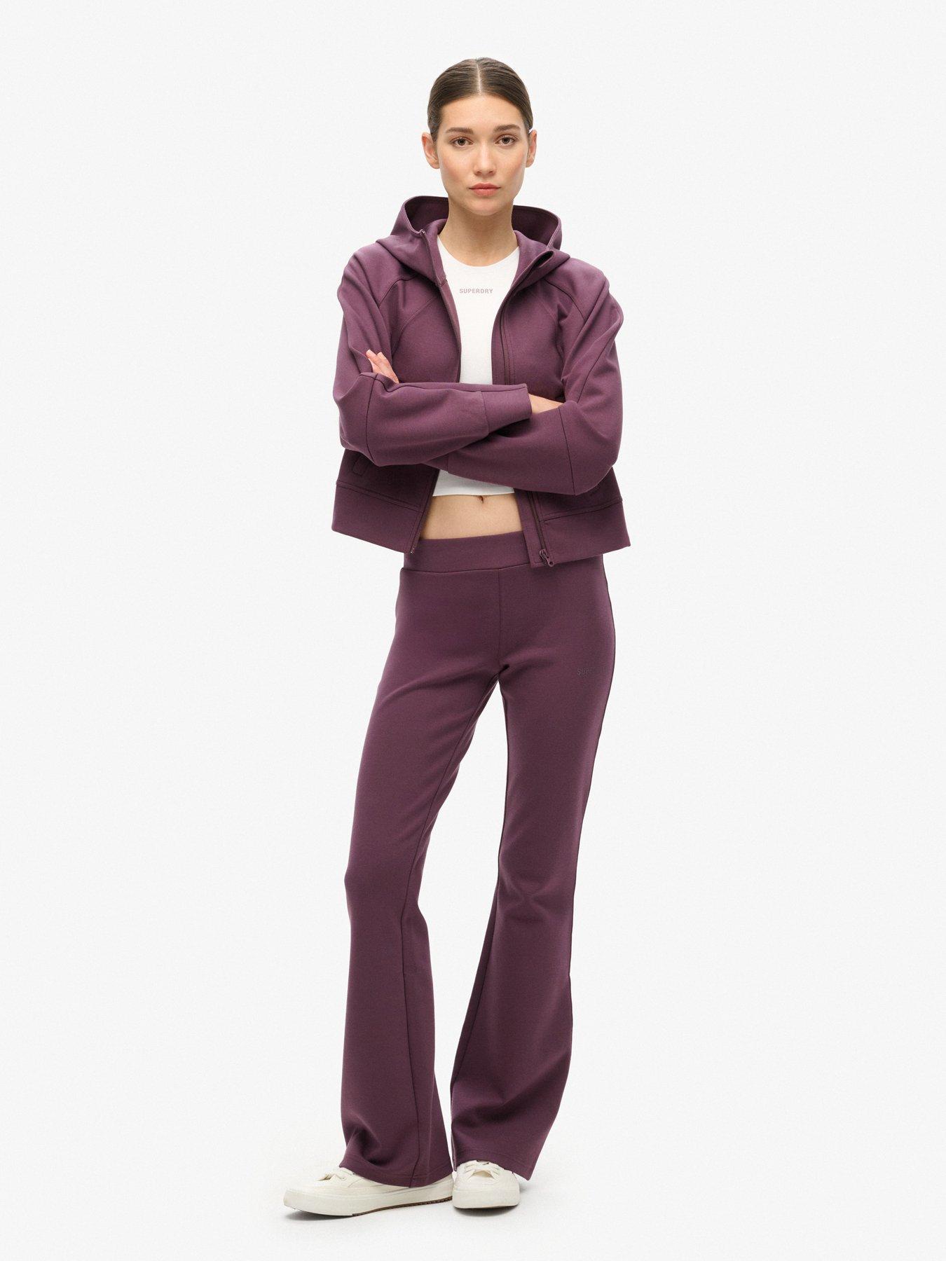 Superdry Sport Tech Low Rise Flared Joggers - Purple