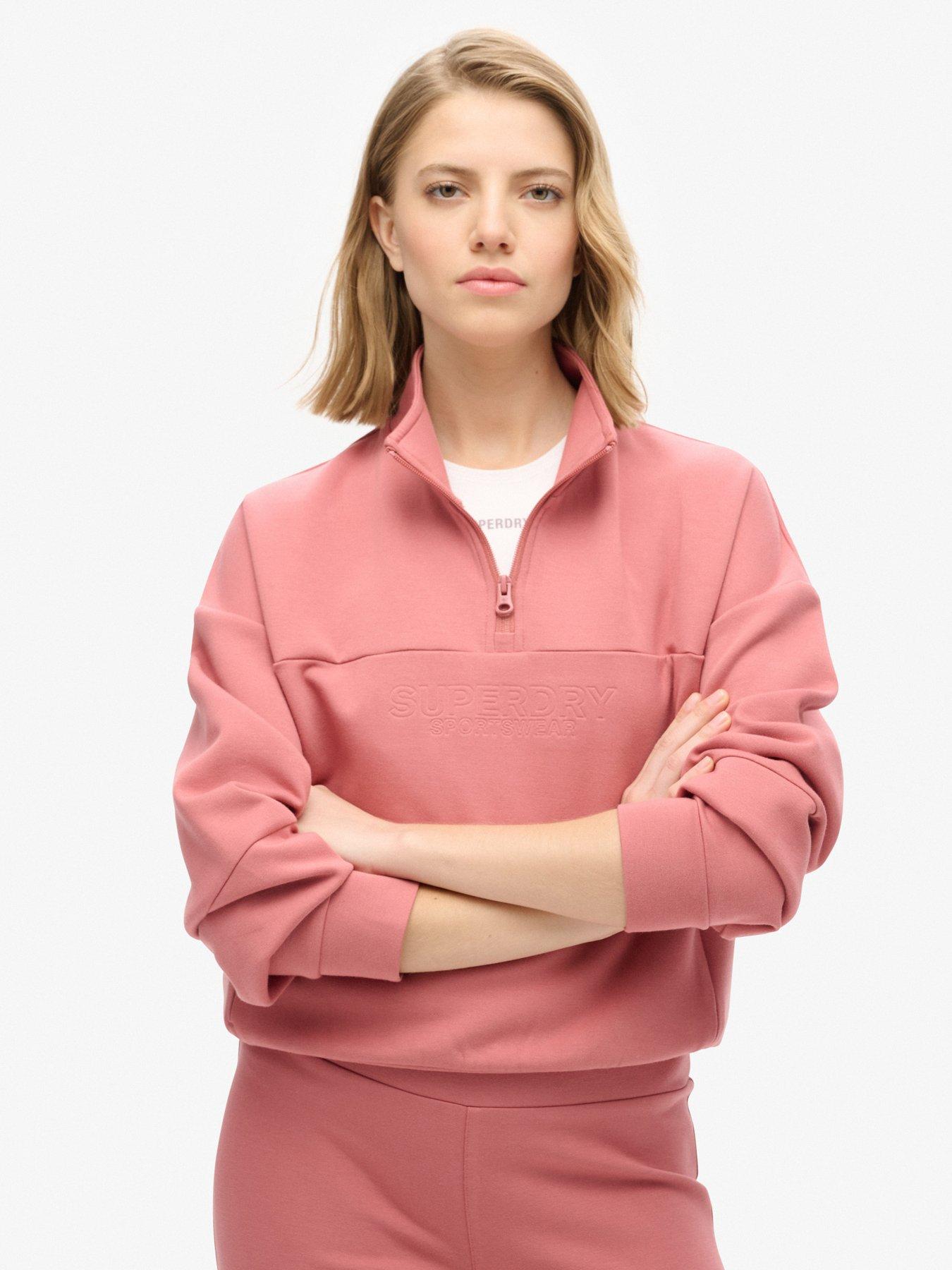 superdry-sport-tech-relaxed-half-zip-pink