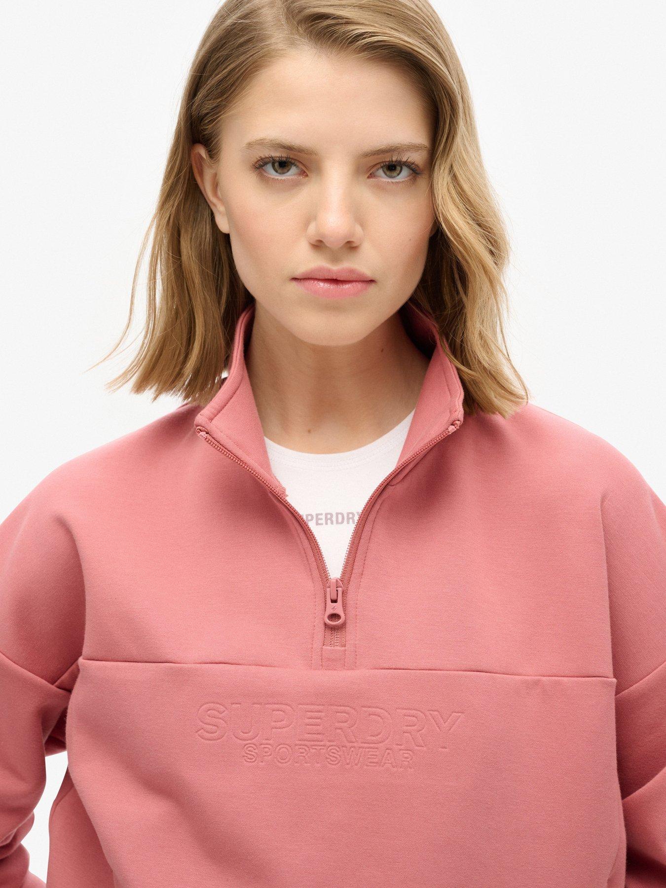 superdry-sport-tech-relaxed-half-zip-pinkoutfit