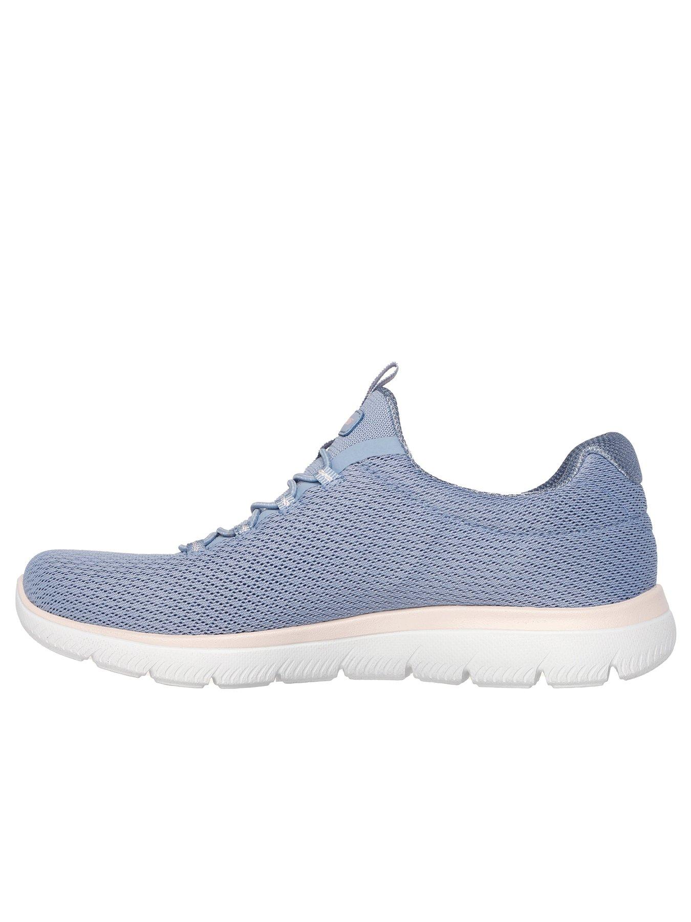 Image 5 of 5 of Skechers Summits Mesh Bungee Slip On Trainer - Light Blue