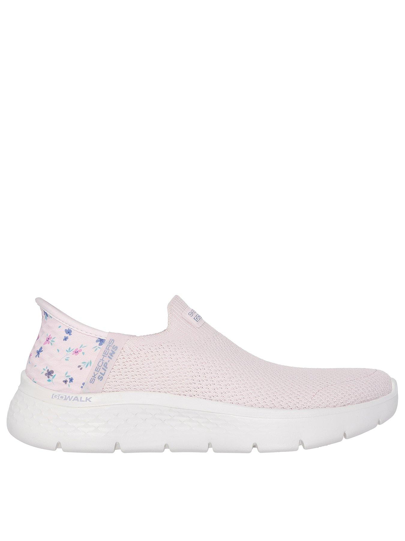 Skechers Go Walk Flex Slip-ins Stretch Knit Trainer - Light Pink /trim