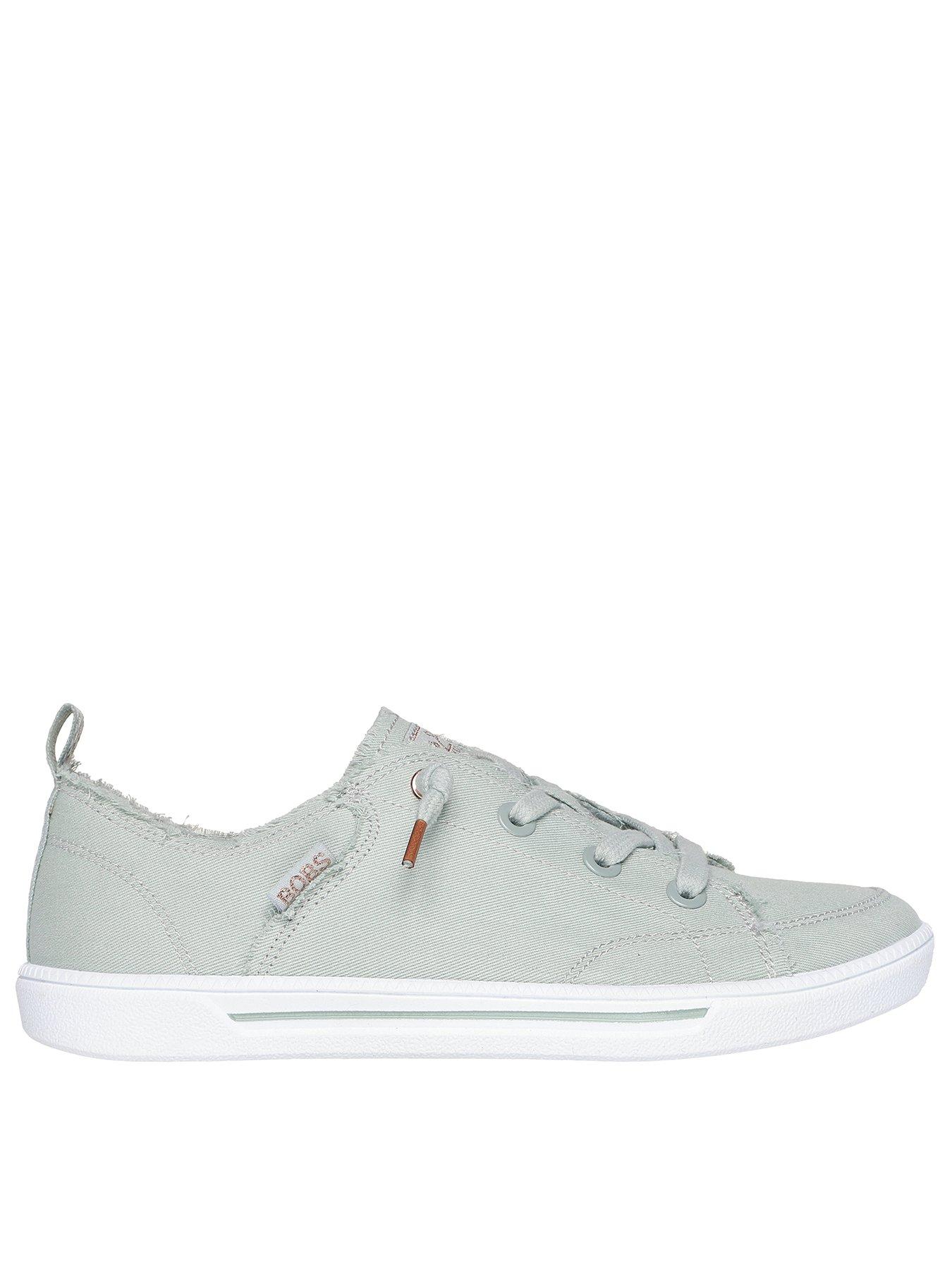 Skechers B Cute 2.0 Frayed Canvas Slip-On Trainer - Mint Green