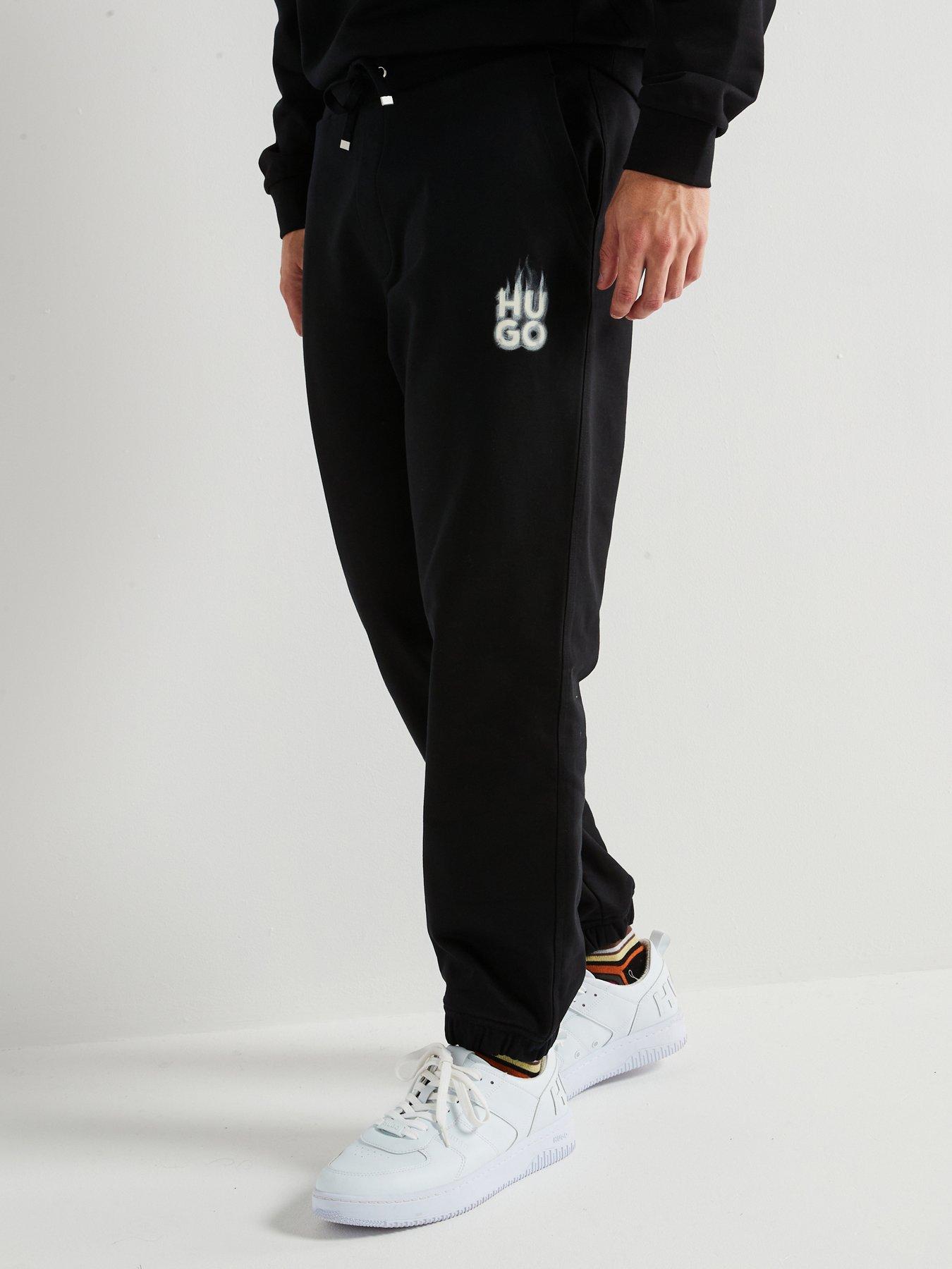 hugo-dilbero-relaxed-fit-smoky-logo-cuff-joggers-black