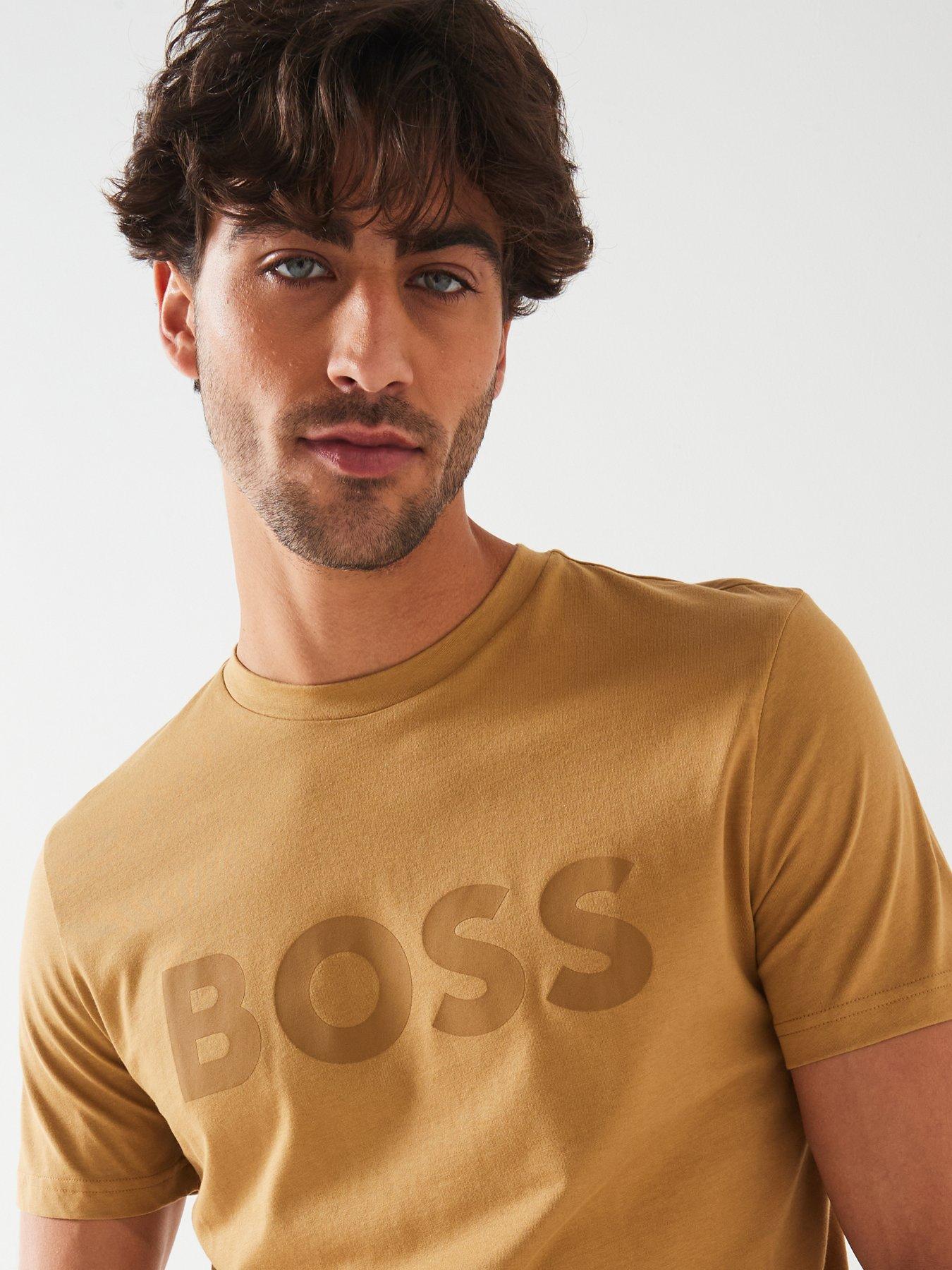 boss-thinking-1-regular-fit-large-logo-t-shirt-beigedetail