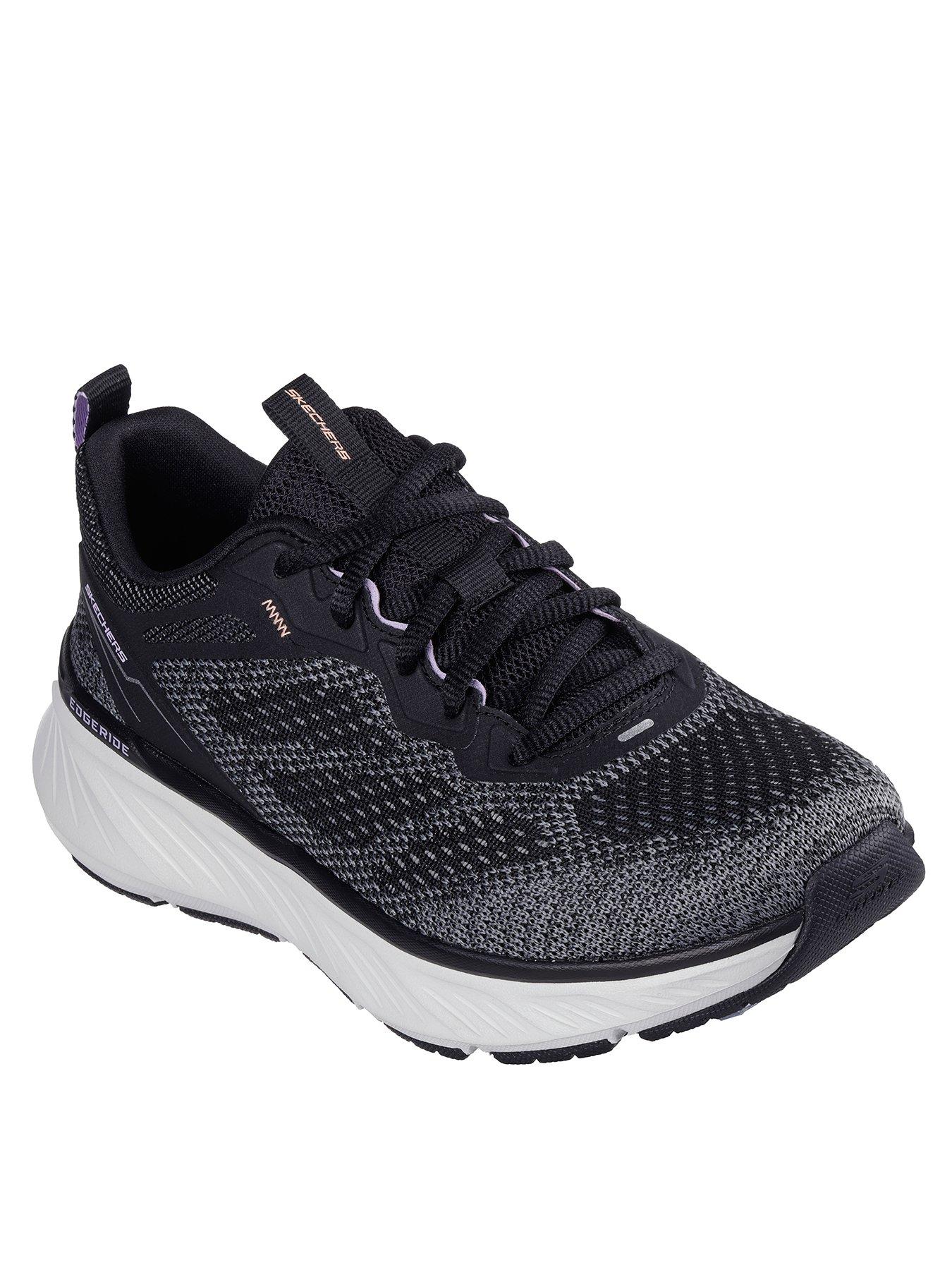 skechers-edgeride-engineered-knitted-lace-up-trainer-black-knitlavender-trimstillFront