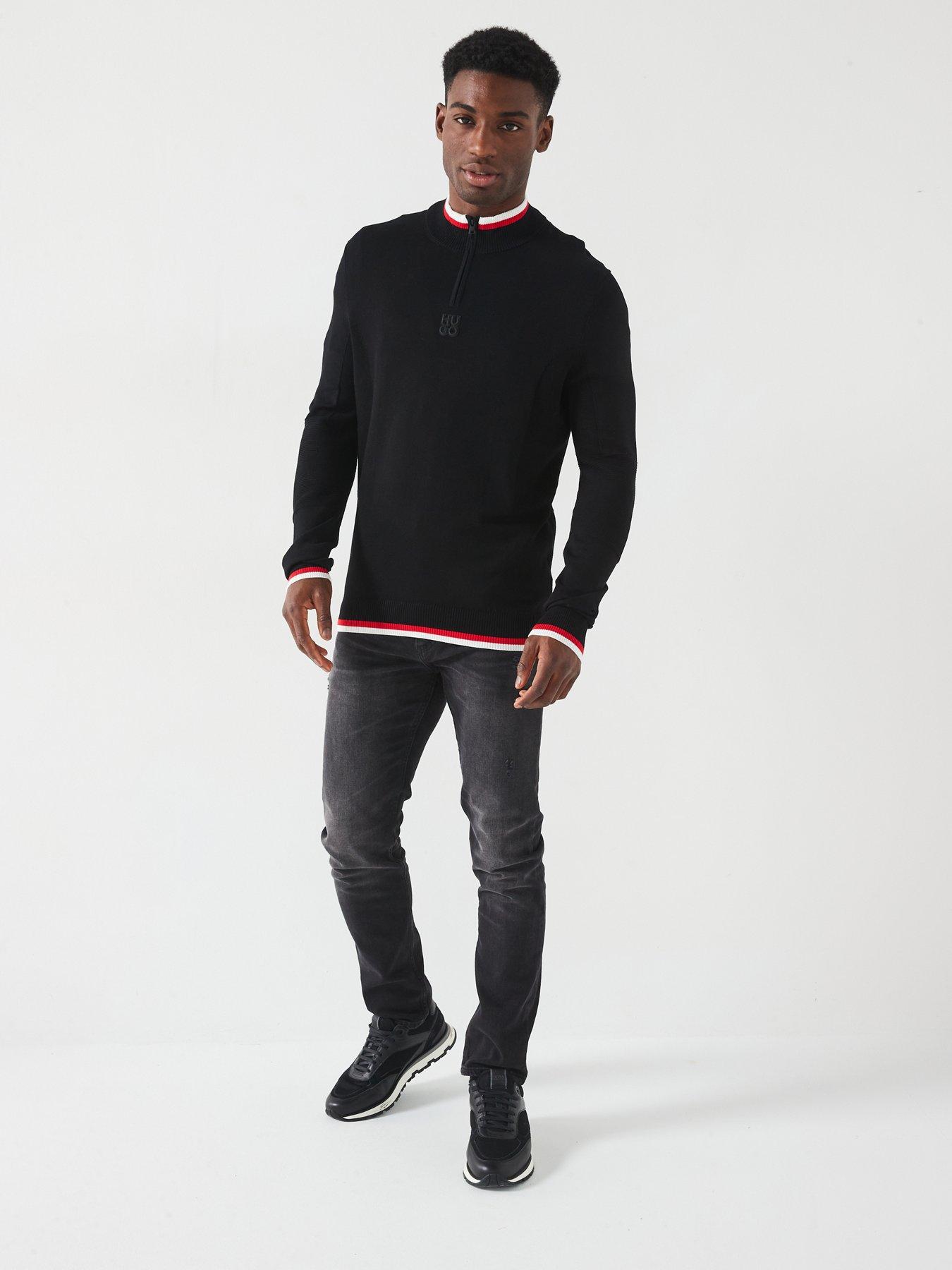 hugo-selo-regular-fit-stacked-logo-14-zip-knitted-jumper-blackback