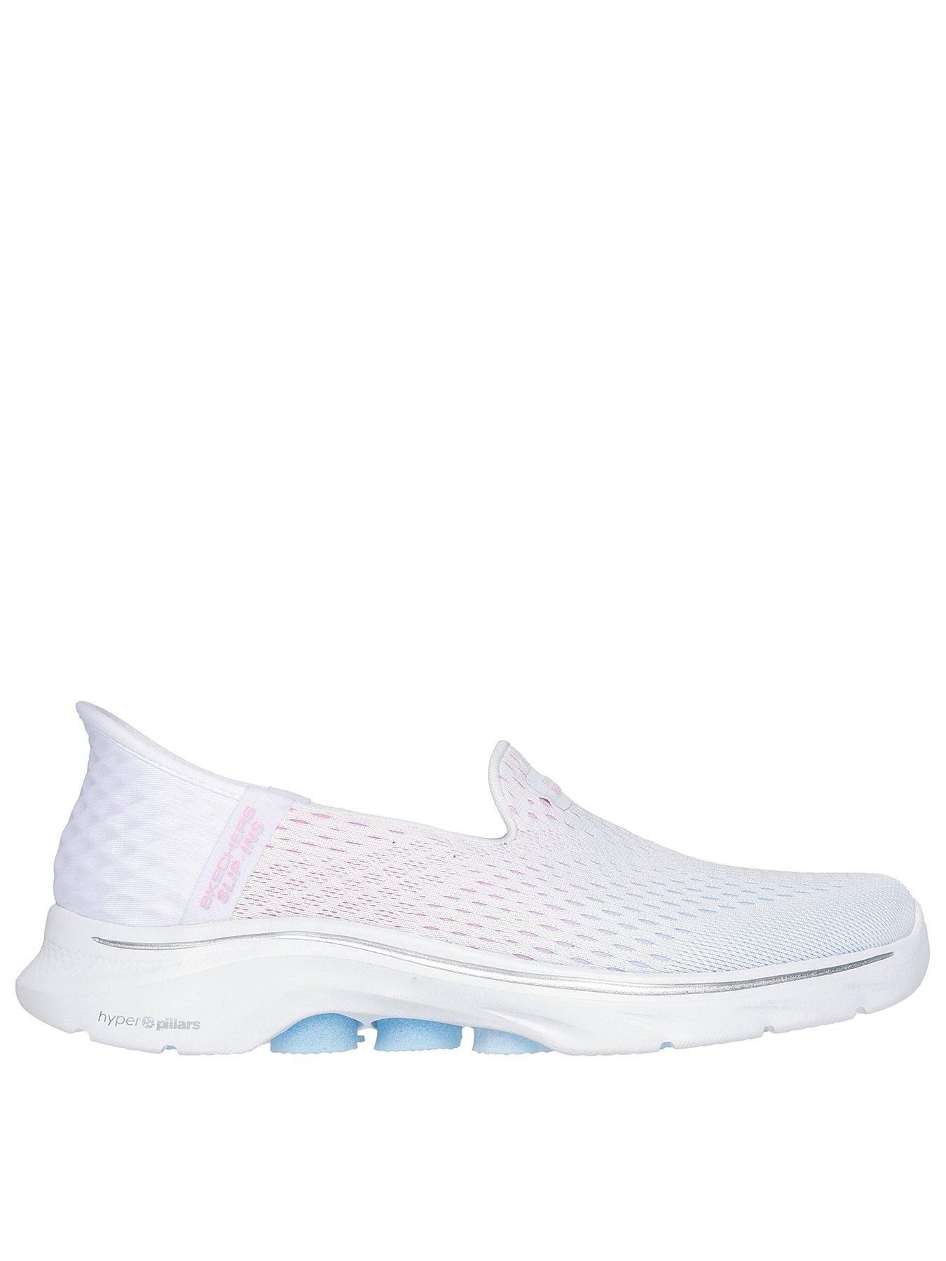 Skechers Go Walk 7 Multicolored Engineered Ombre Mesh Slip On - White