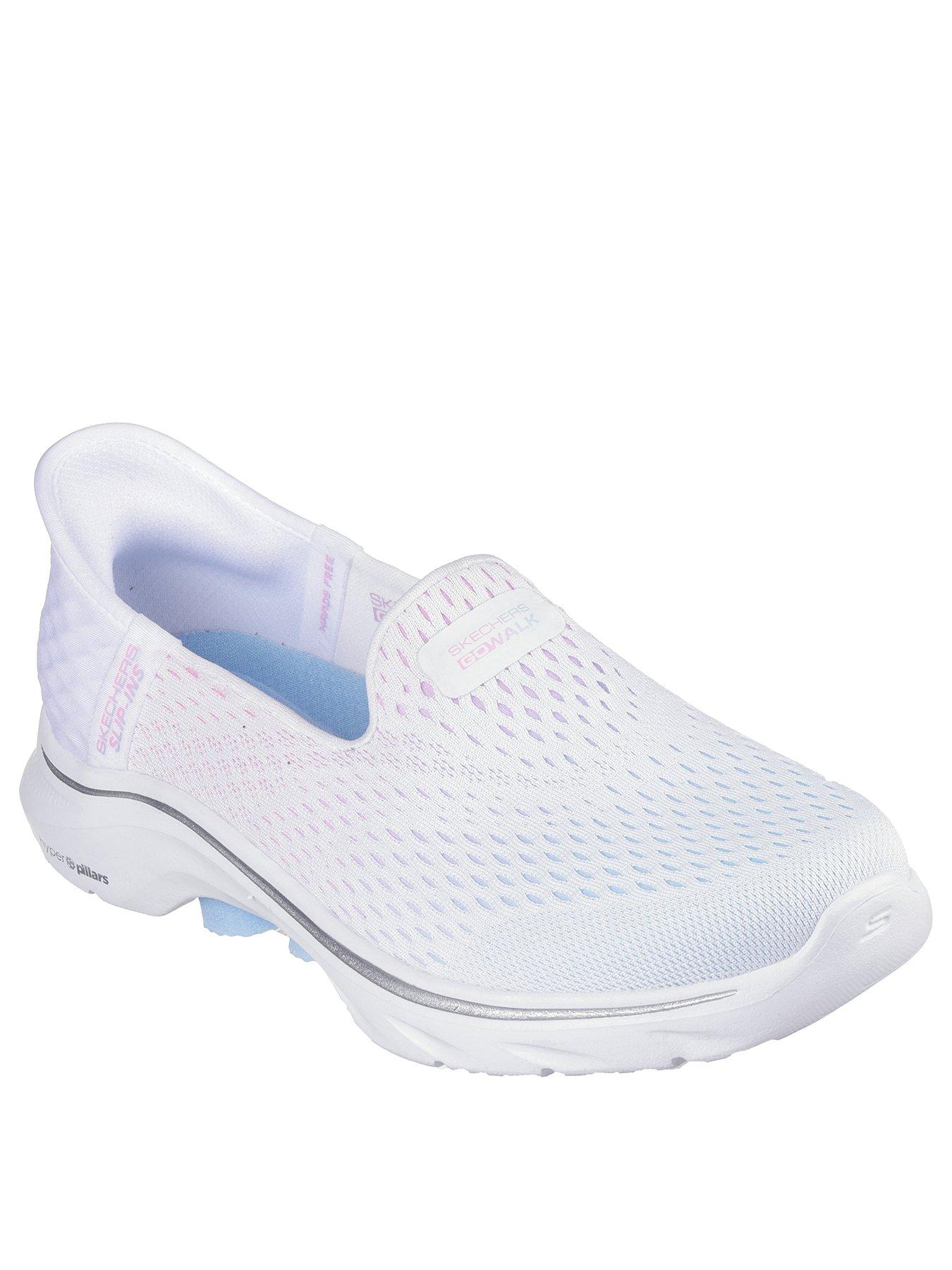 Image 2 of 5 of Skechers Go Walk 7 Multicolored Engineered Ombre Mesh Slip On - White