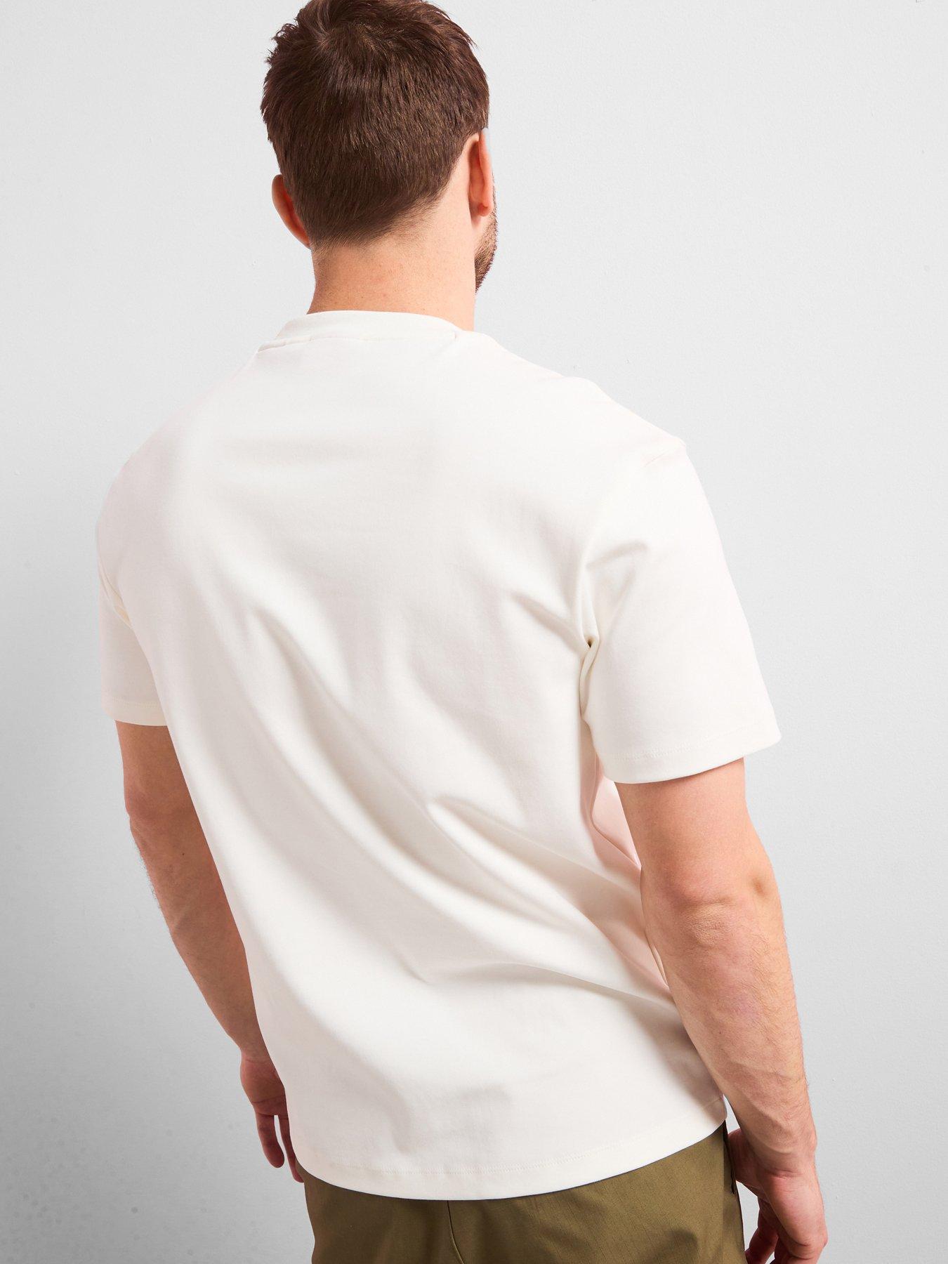Image 2 of 5 of HUGO Dalile Centre Stacked Nickel Logo T-Shirt - Off White