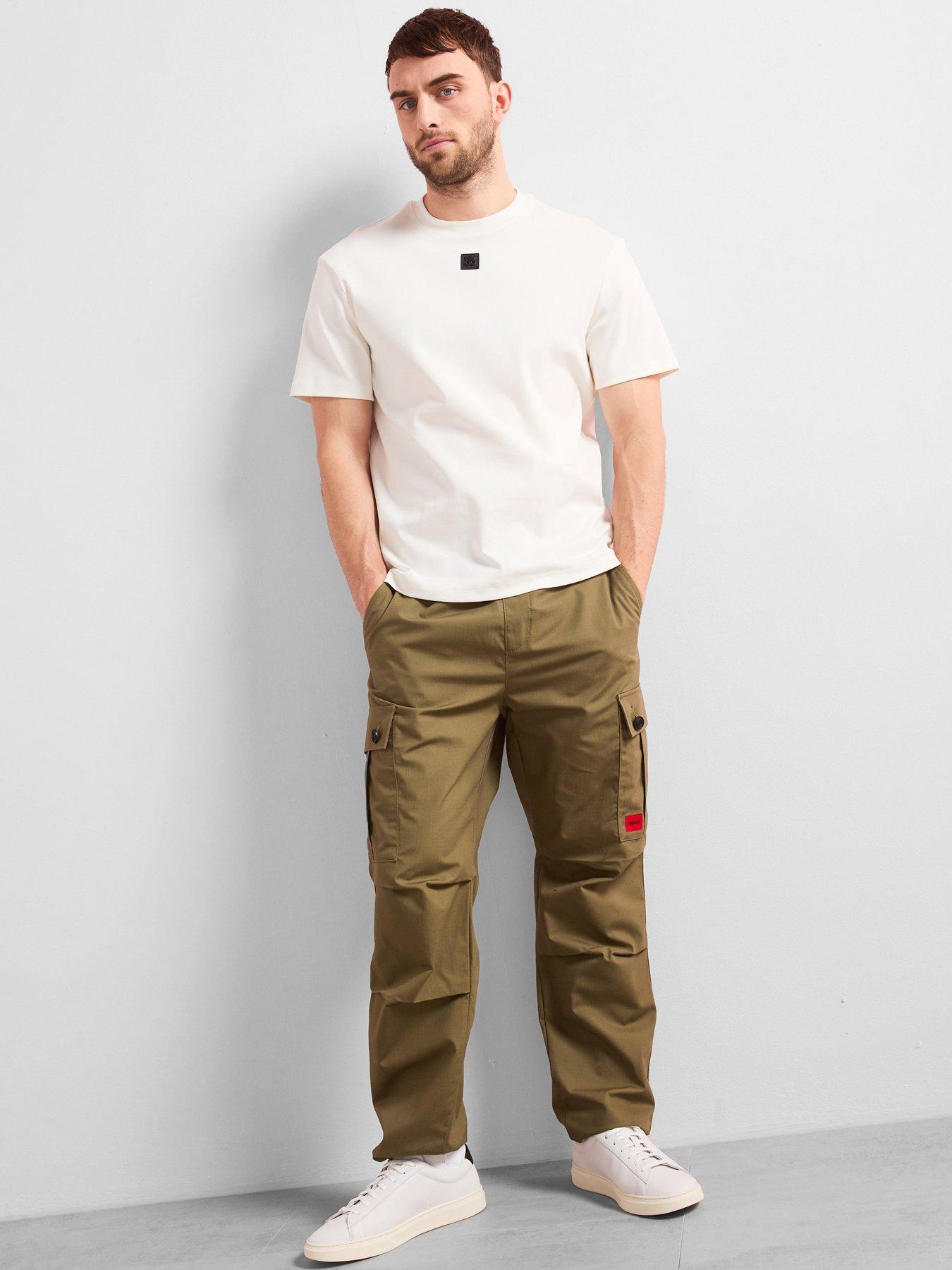 Image 3 of 5 of HUGO Dalile Centre Stacked Nickel Logo T-Shirt - Off White