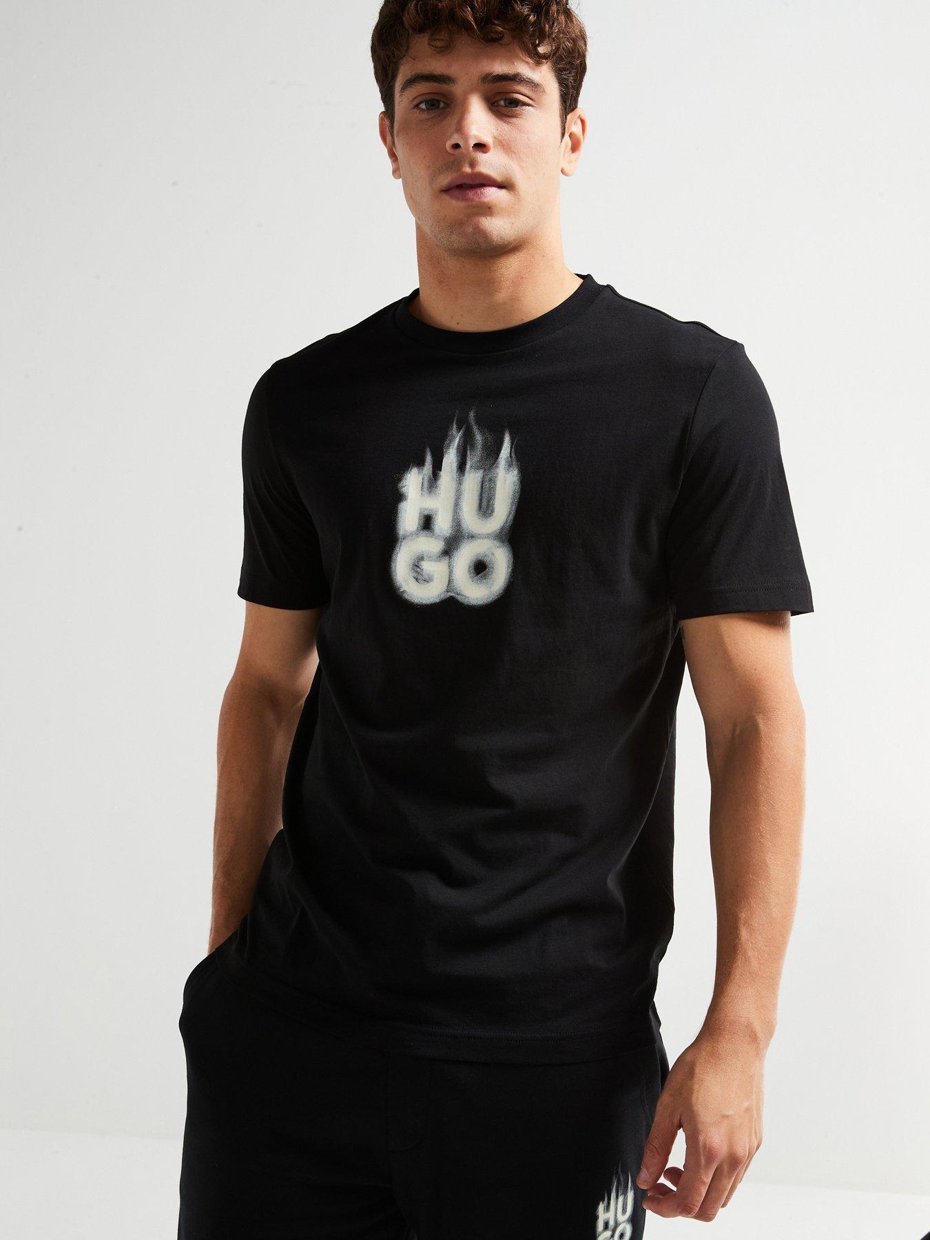 hugo-dalsar-relaxed-fit-smoky-logo-t-shirt-black