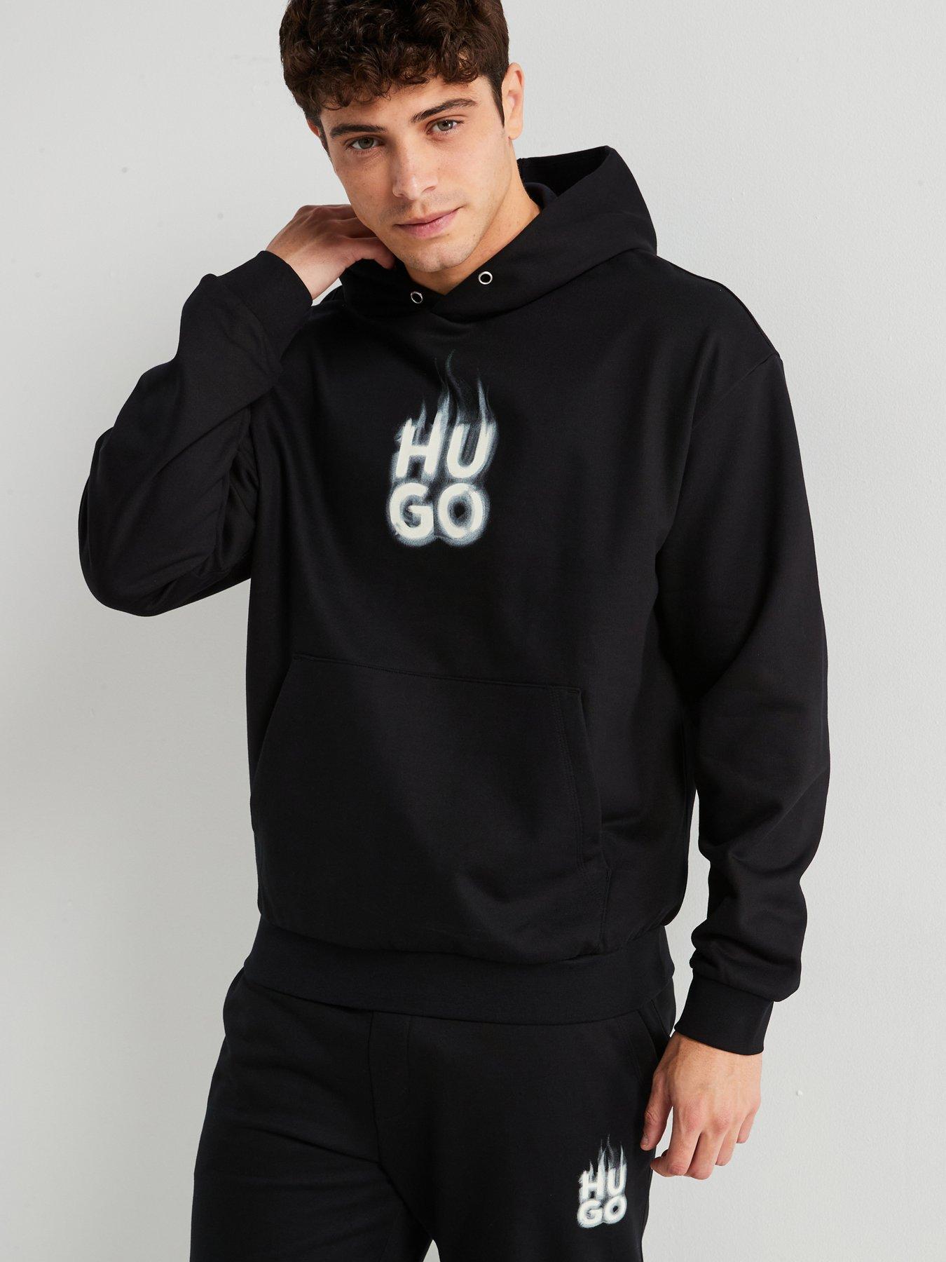 hugo-defnio-relaxed-fit-smoky-logo-overhead-hoodie-black