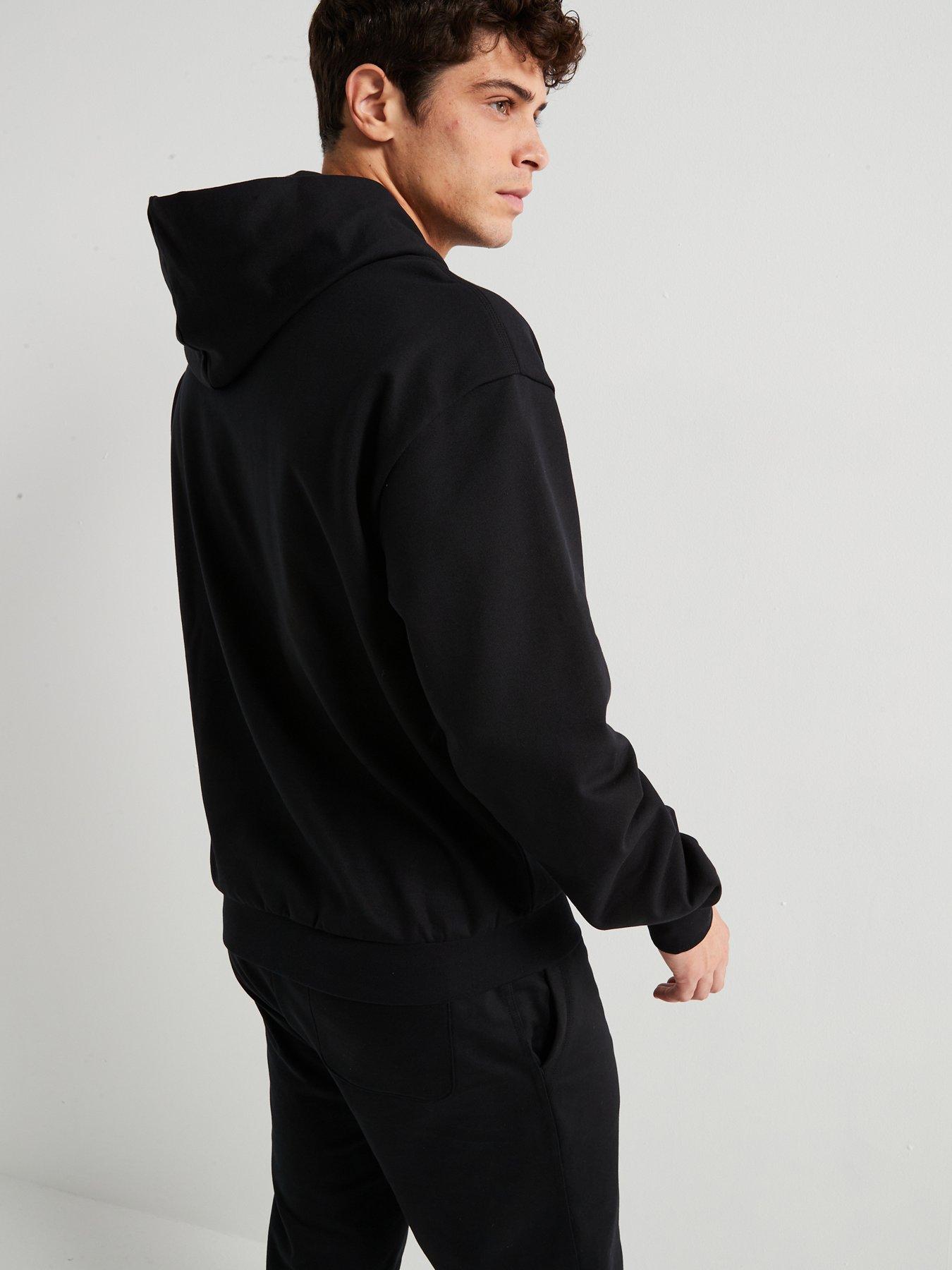 hugo-defnio-relaxed-fit-smoky-logo-overhead-hoodie-blackstillFront